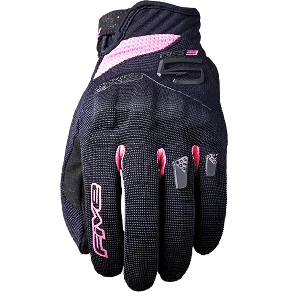 Дамски мото ръкавици Five RS3 EVO Black Fluo Pink