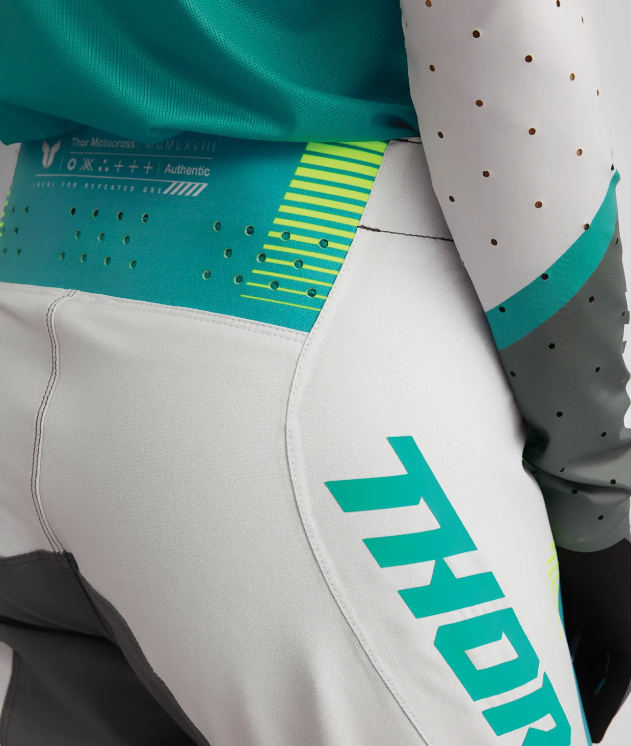 Дамски мотокрос панталон Thor Sportmode Velocity Gray Aqua