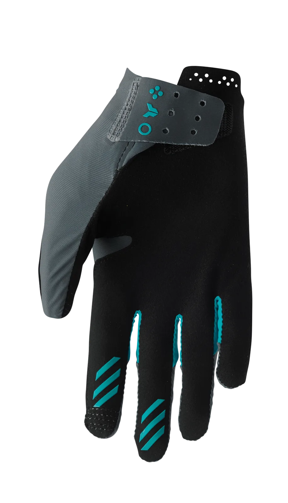 Дамски мотокрос ръкавици Thor Sportmode Iconic Gray Aqua