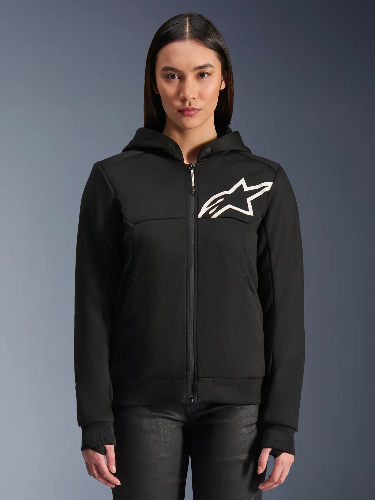 Дамски суитшърт Alpinestars Stella Chrome V2 Black White
