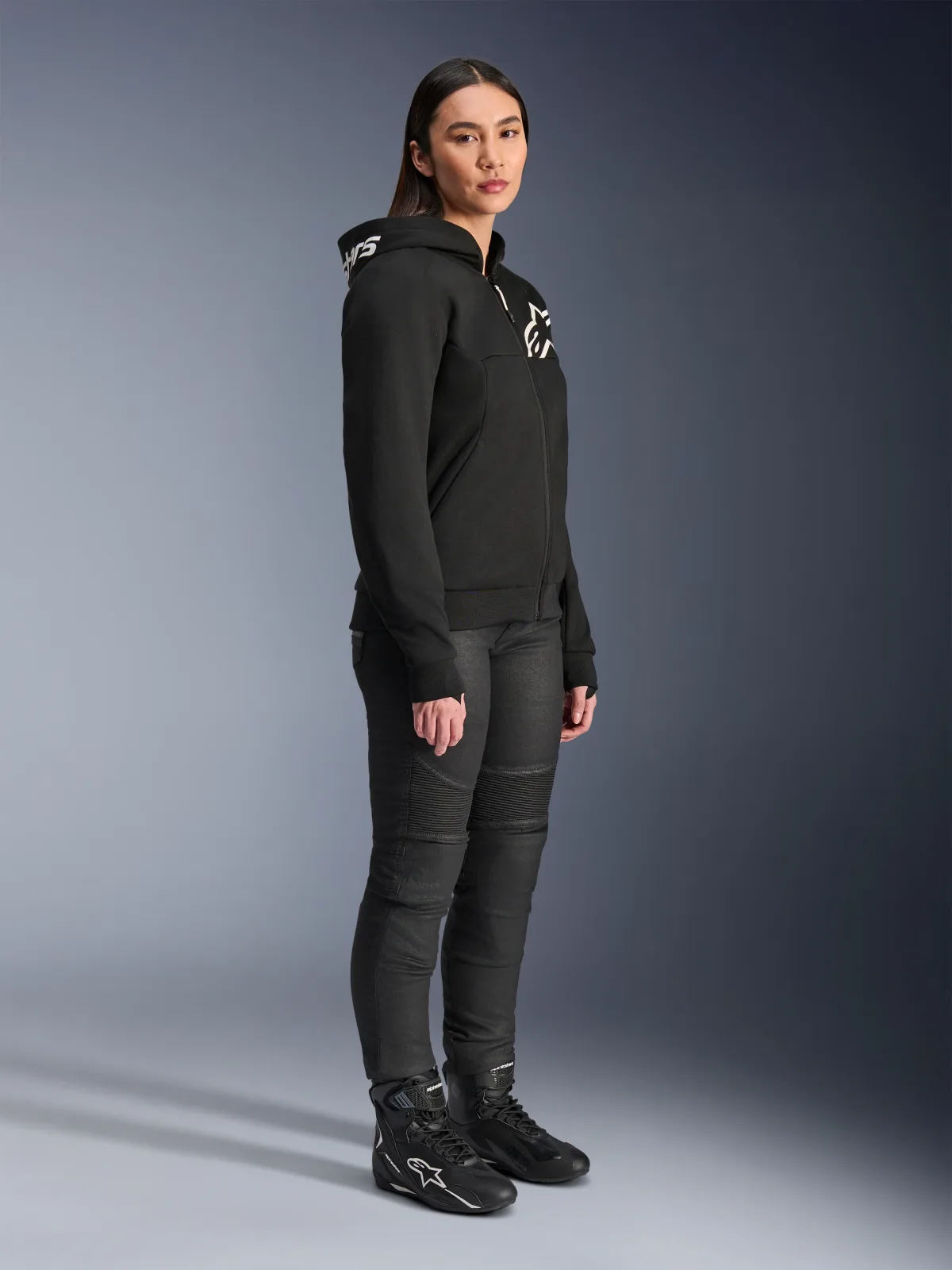 Дамски суитшърт Alpinestars Stella Chrome V2 Black White