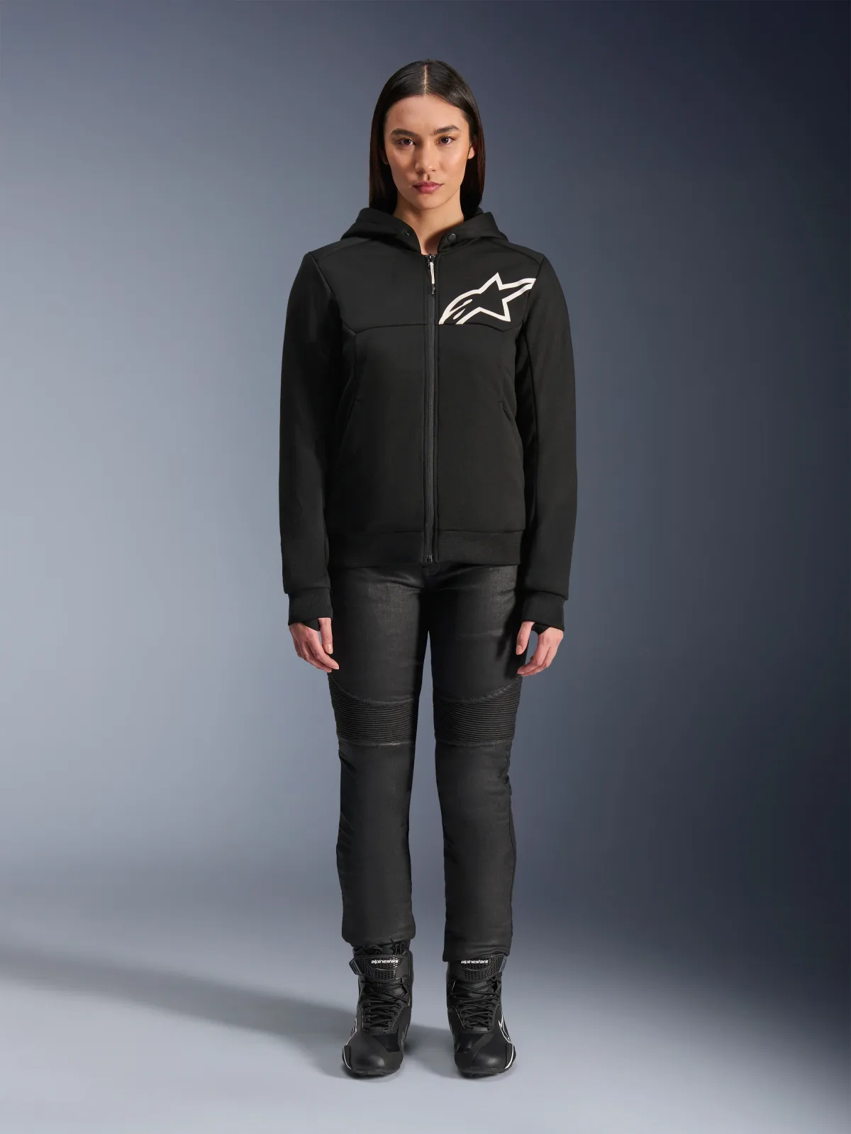 Дамски суитшърт Alpinestars Stella Chrome V2 Black White