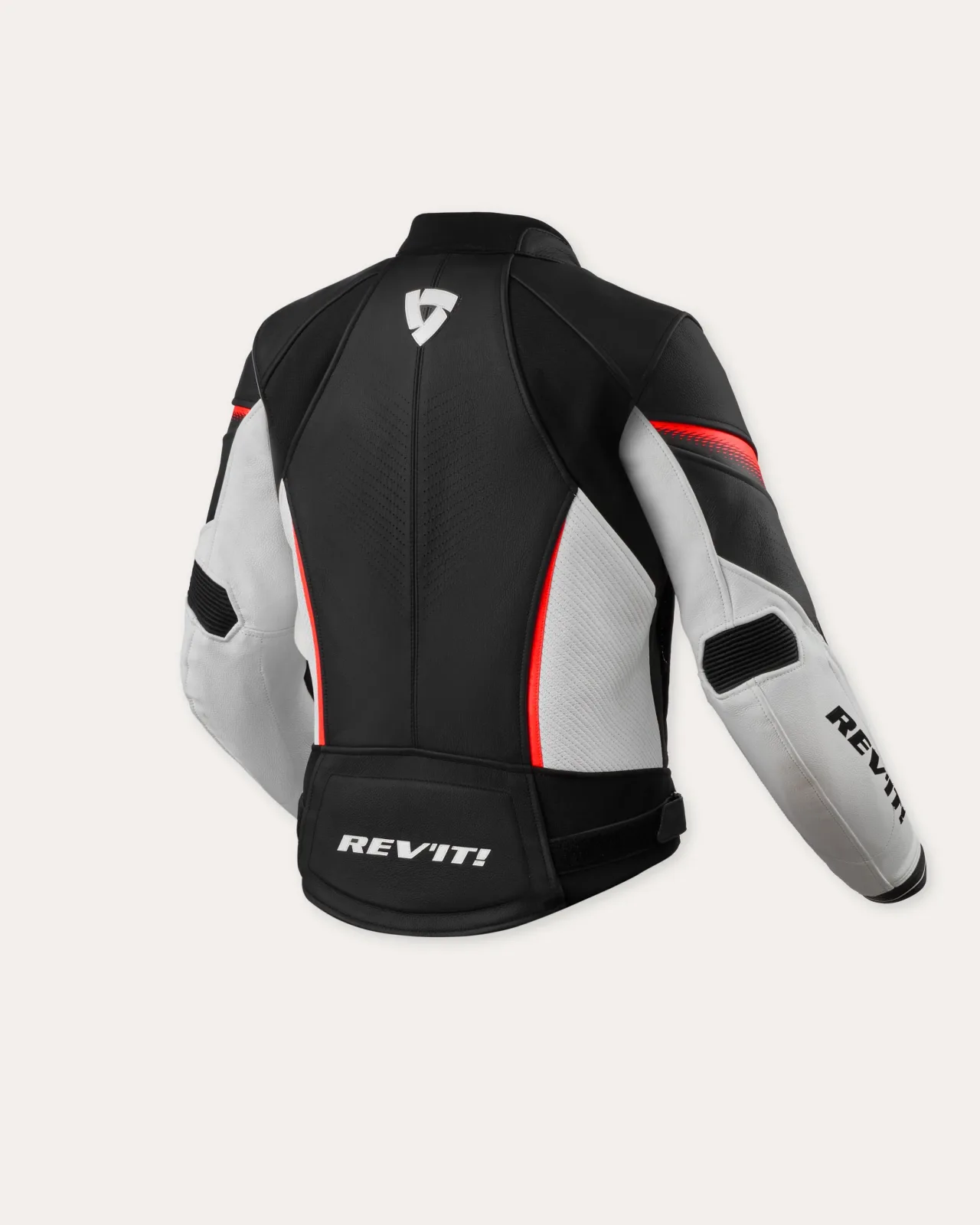 Дамско кожено яке Rev'it Xena 4 White Neon Red