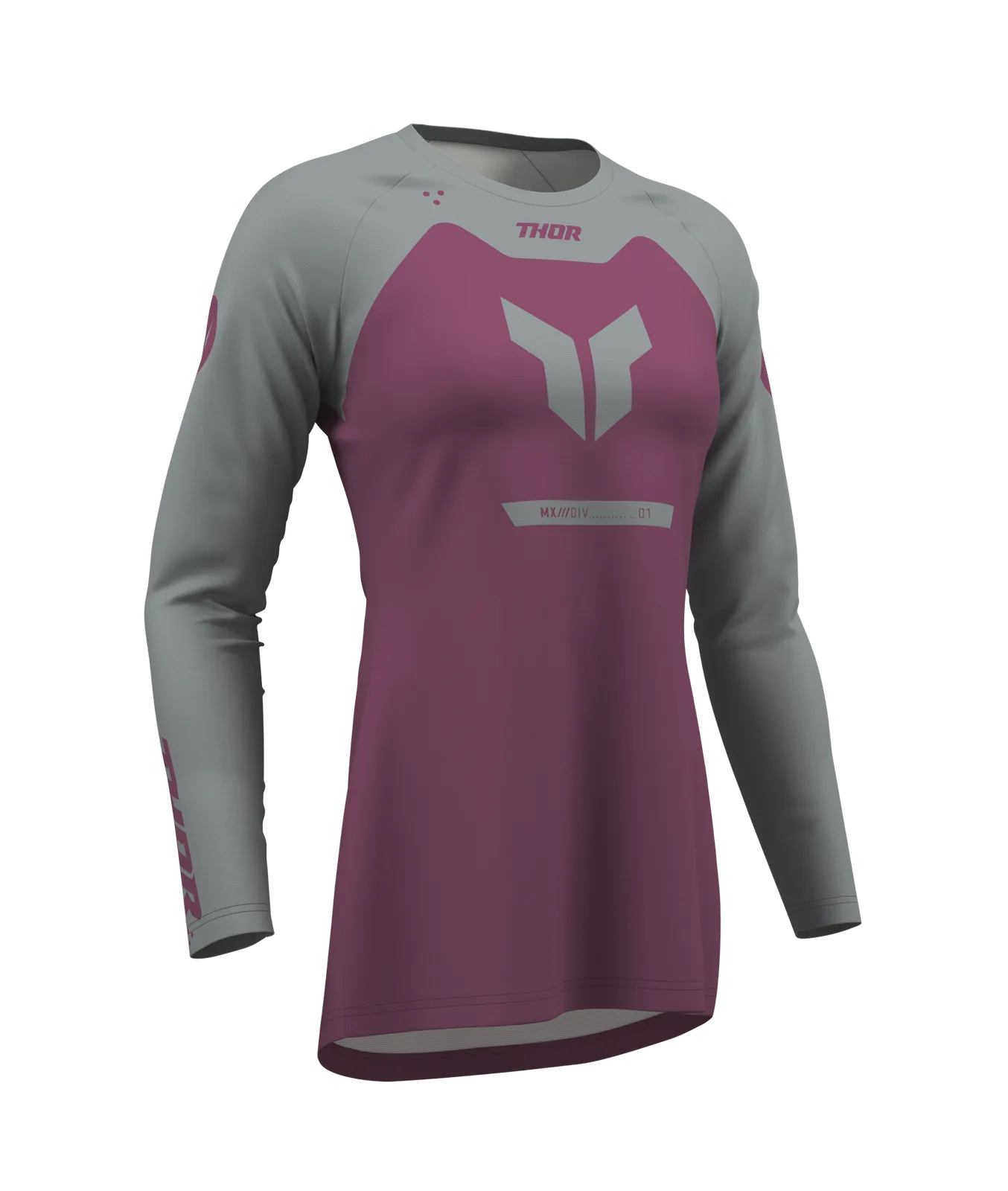 Дамско мотокрос джърси Thor Ridemode Menace Purple Gray