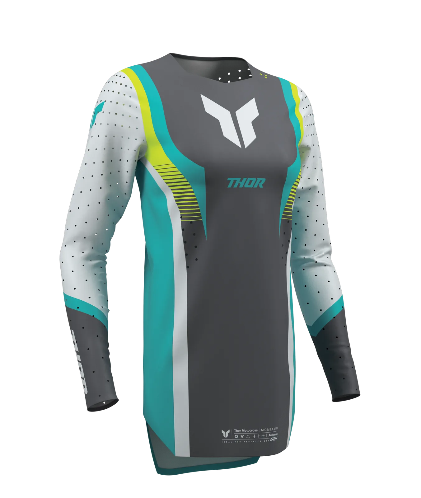 Дамско мотокрос джърси Thor Sportmode Velocity Gray Aqua