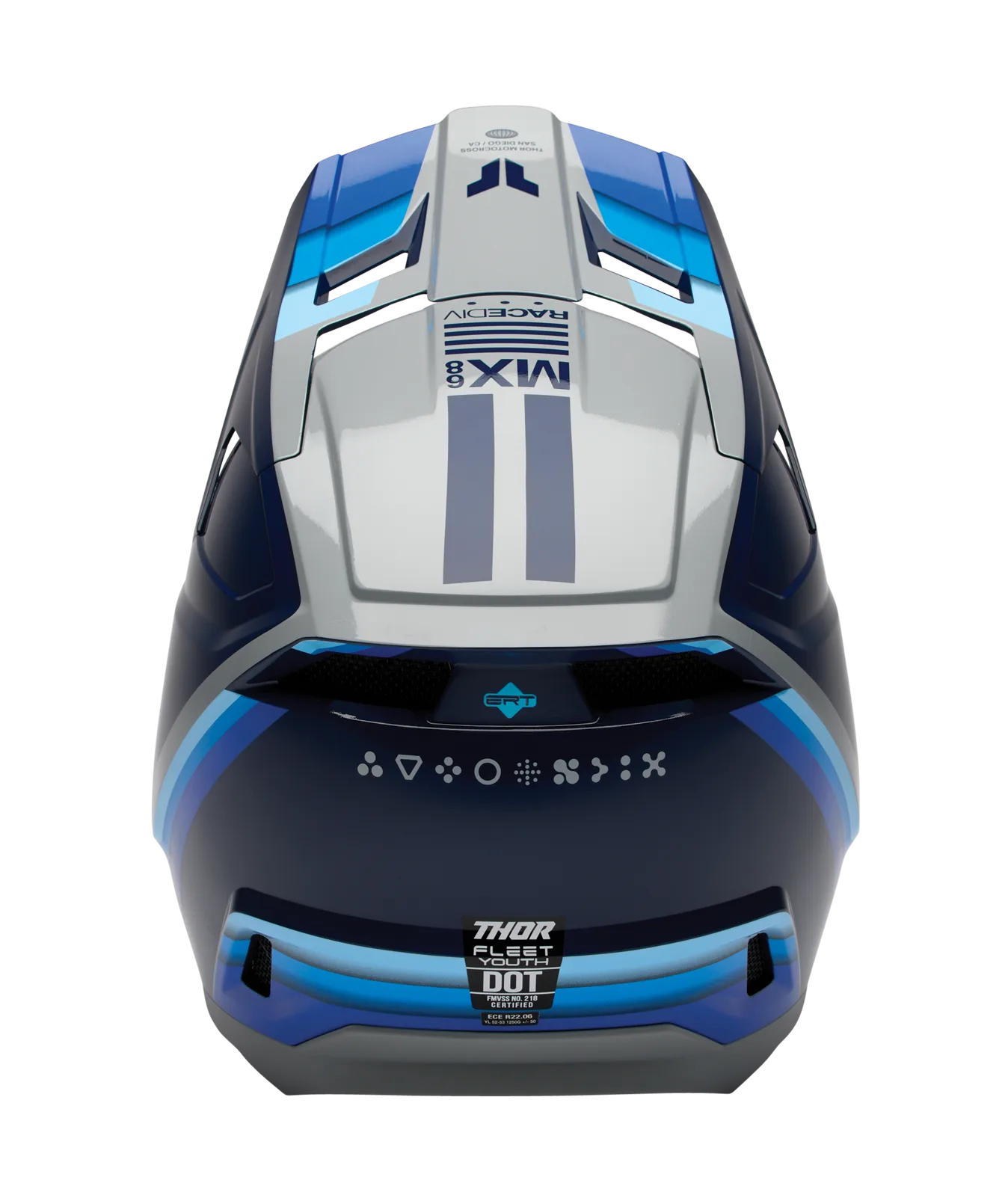 Детска мотокрос каска Thor Fleet Defy Blue Gray