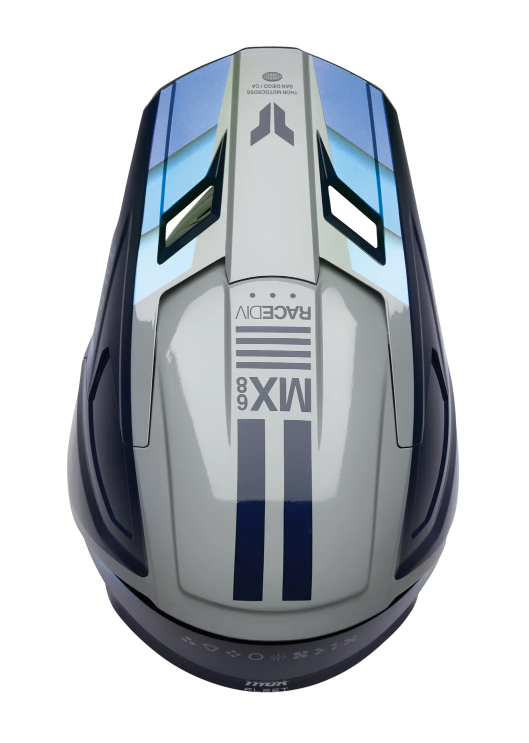 Детска мотокрос каска Thor Fleet Defy Blue Gray