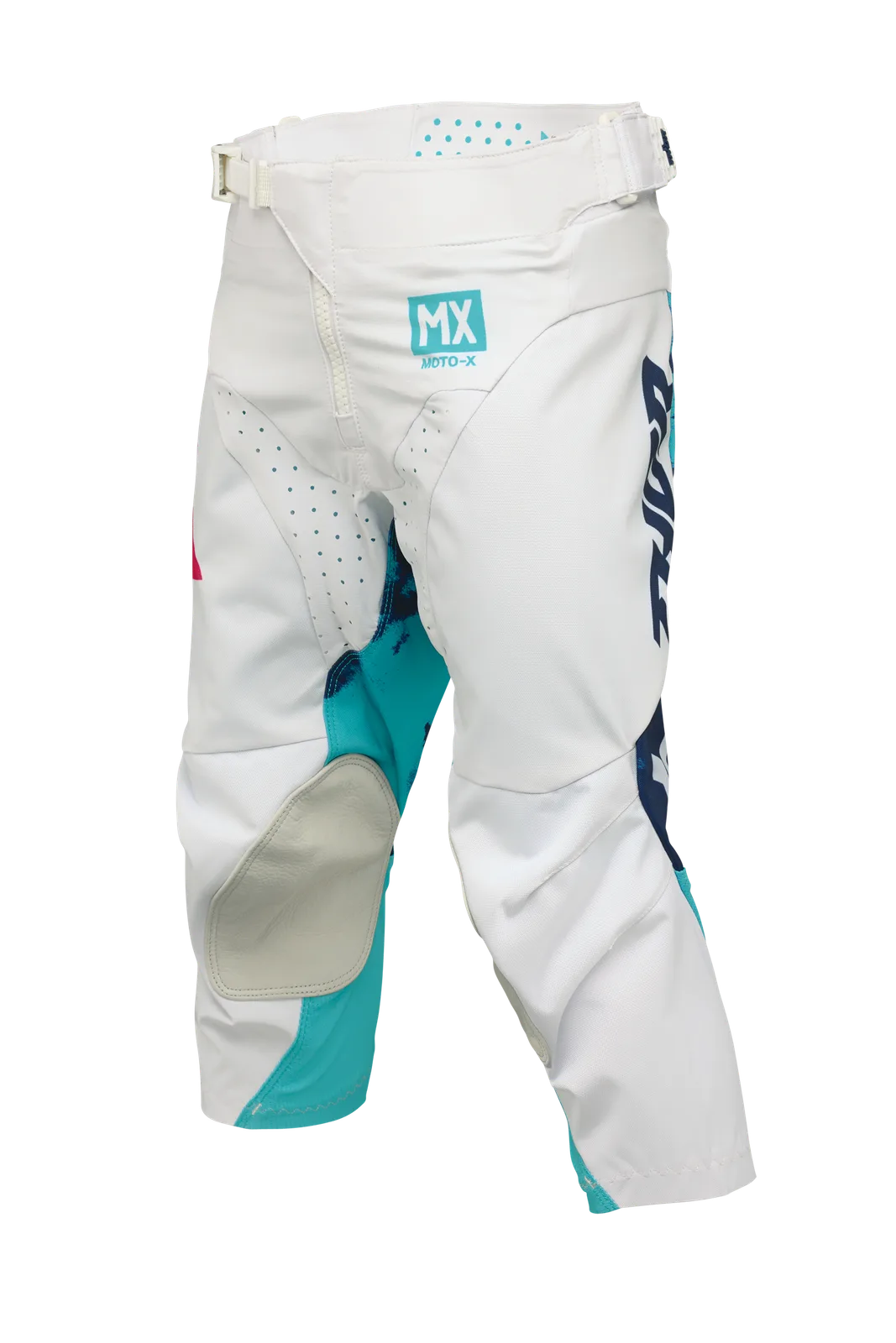 Детски мотокрос панталон Thor Launchmode Bleach White Aqua
