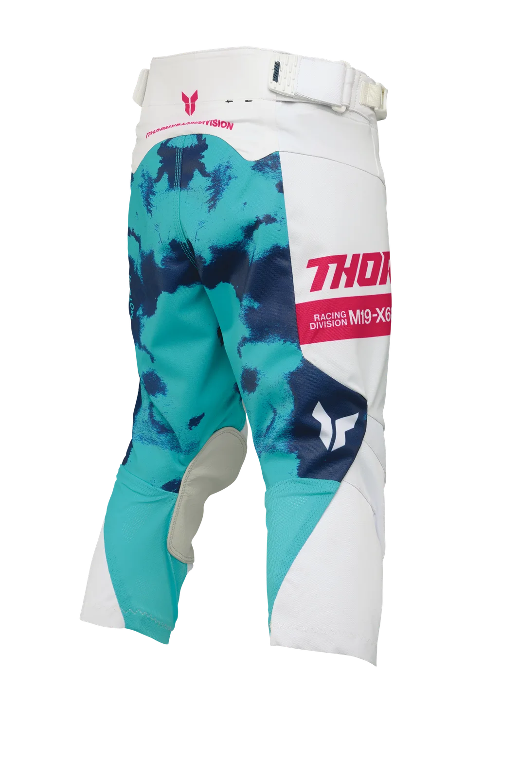 Детски мотокрос панталон Thor Launchmode Bleach White Aqua