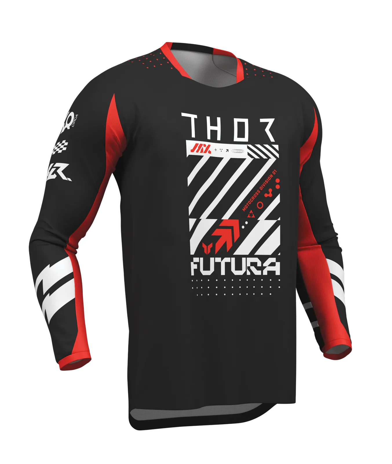 Детско мотокрос джърси Thor Launchmode Futura Black Red