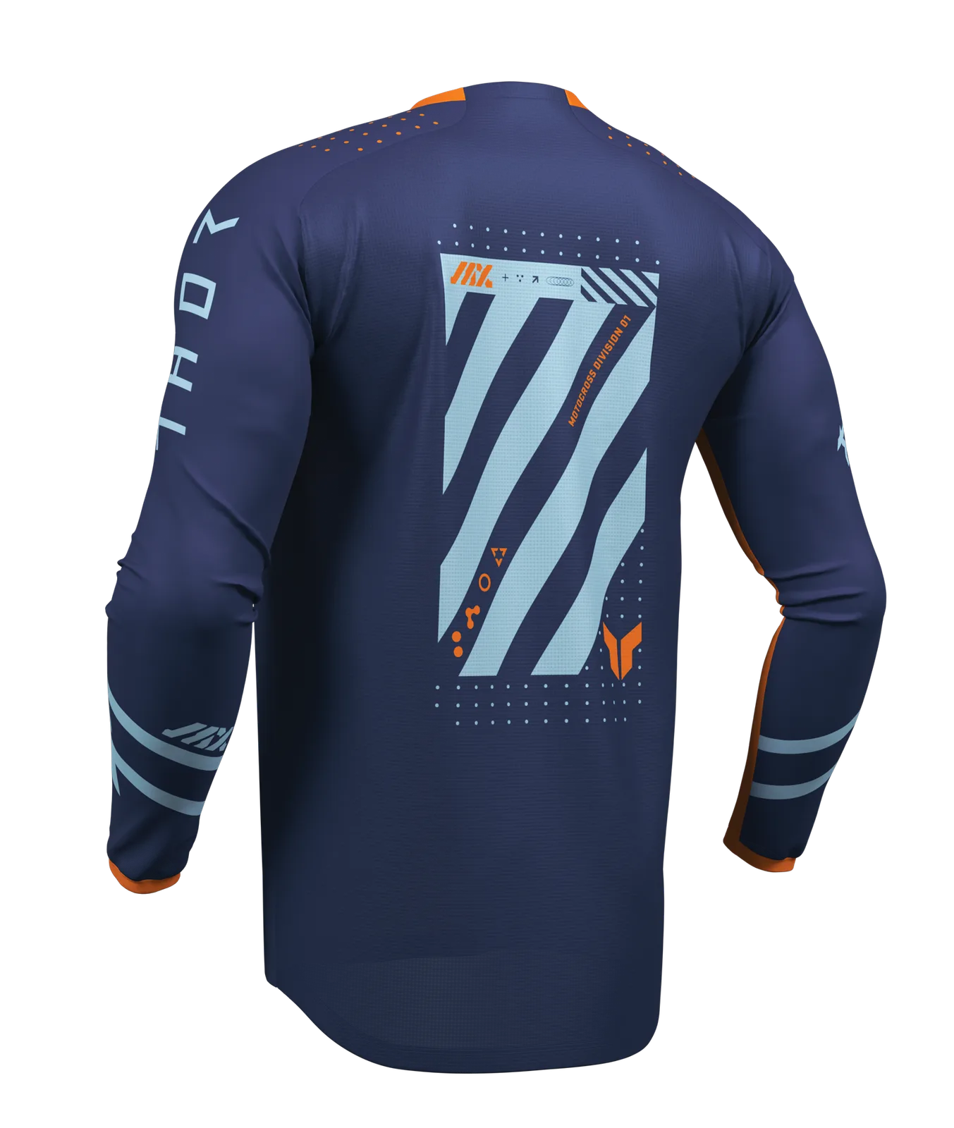 Детско мотокрос джърси Thor Launchmode Futura Navy Orange