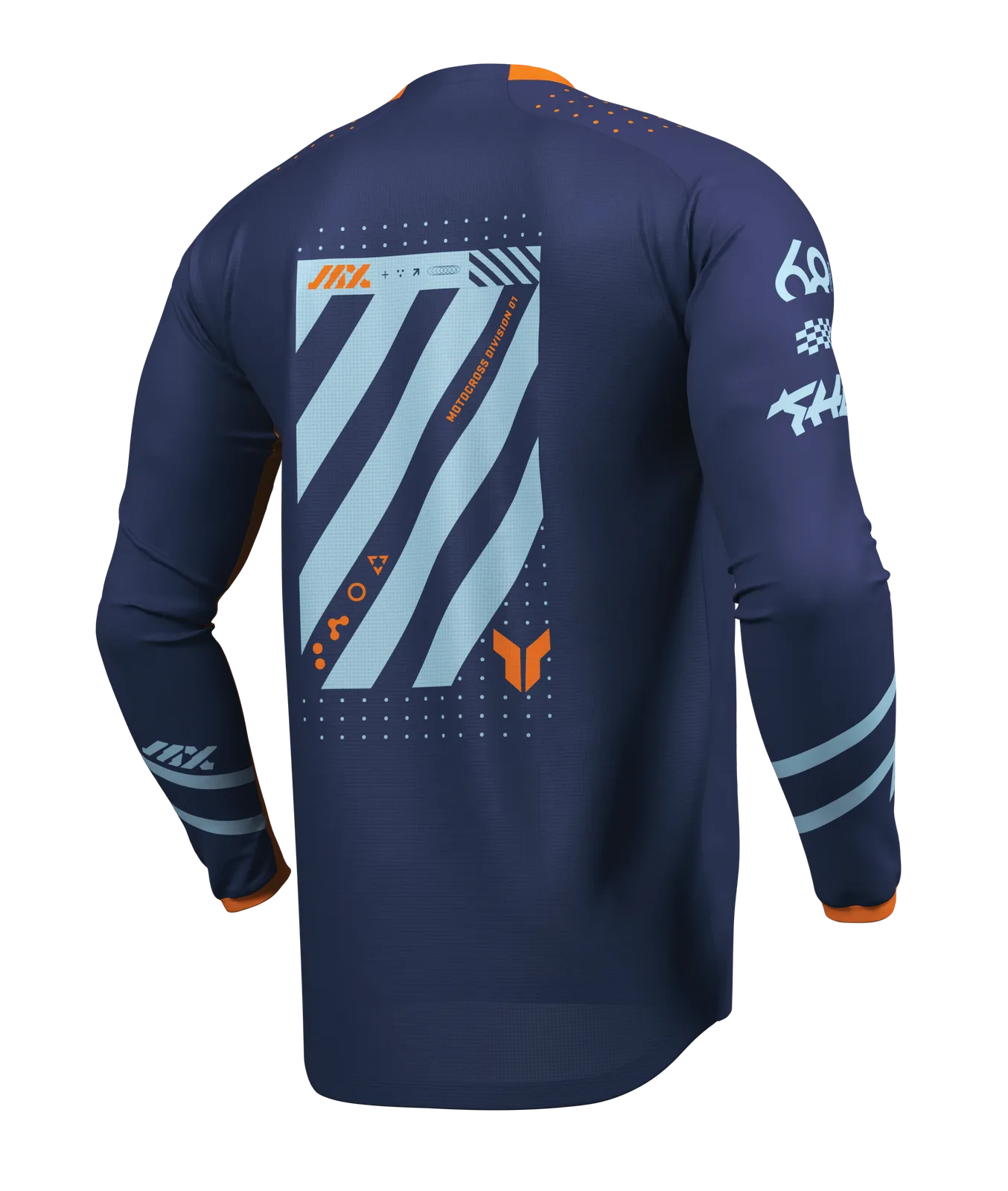 Детско мотокрос джърси Thor Launchmode Futura Navy Orange