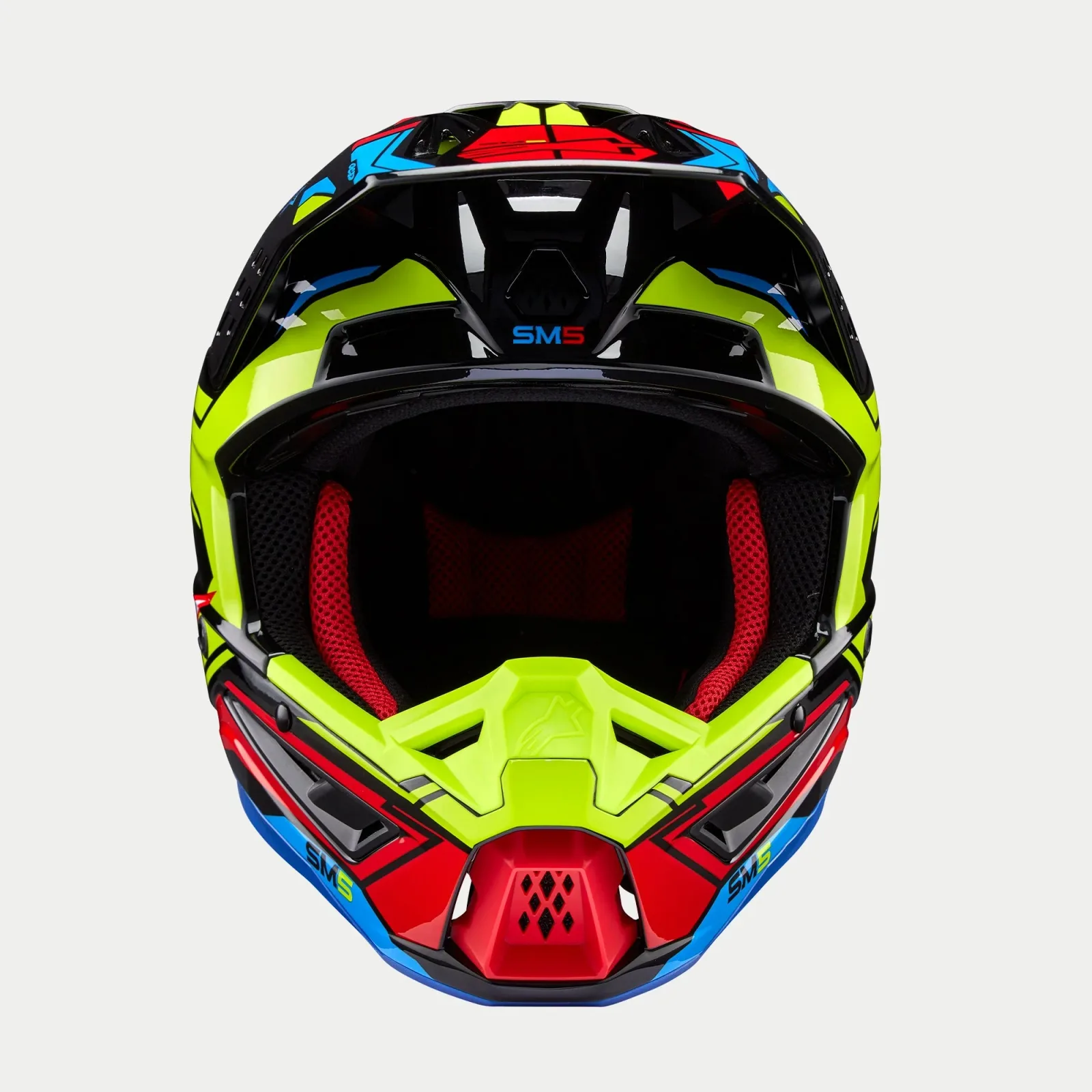 Каска Alpinestars SM5 Action 2 Black Yellow Fluo Bright Red