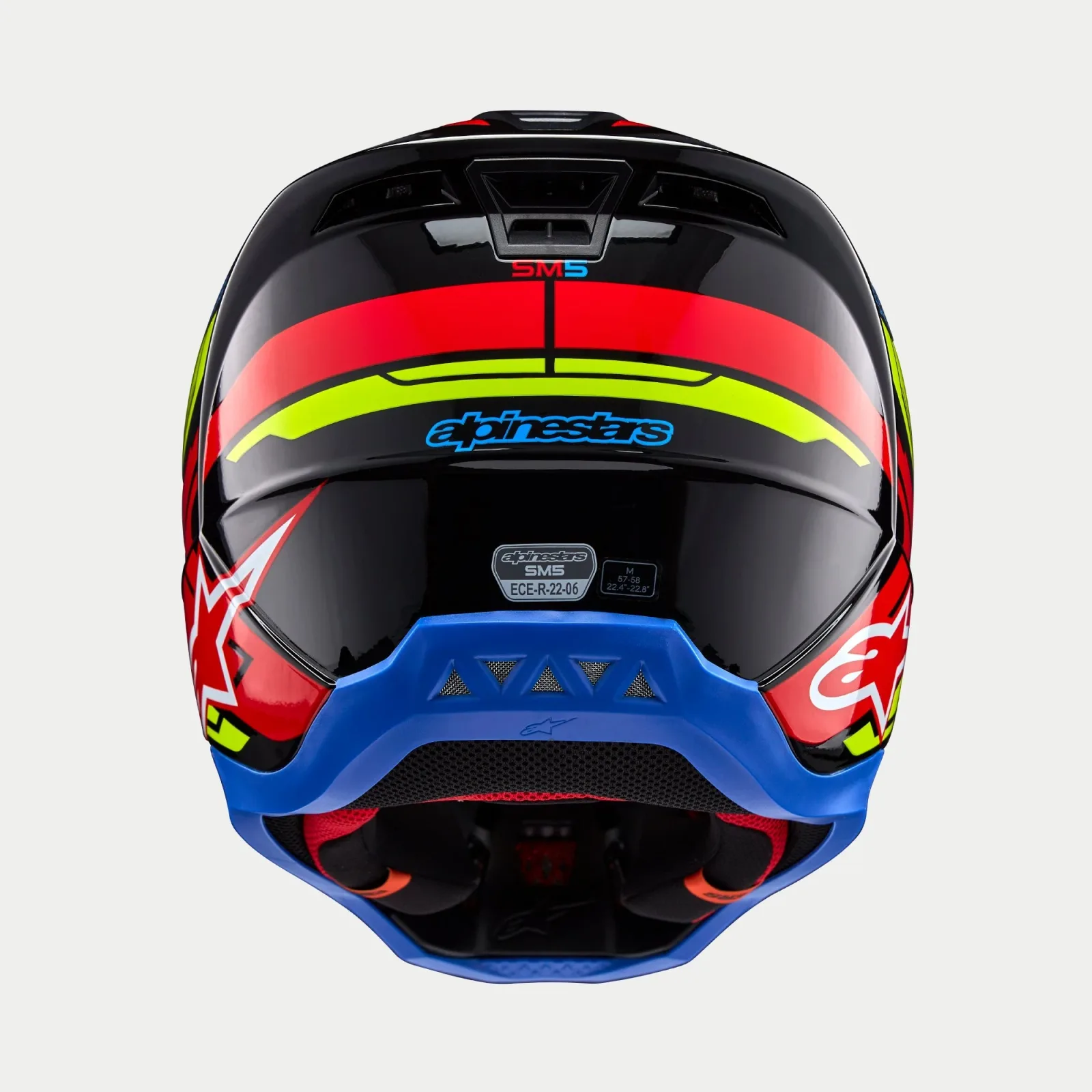 Каска Alpinestars SM5 Action 2 Black Yellow Fluo Bright Red