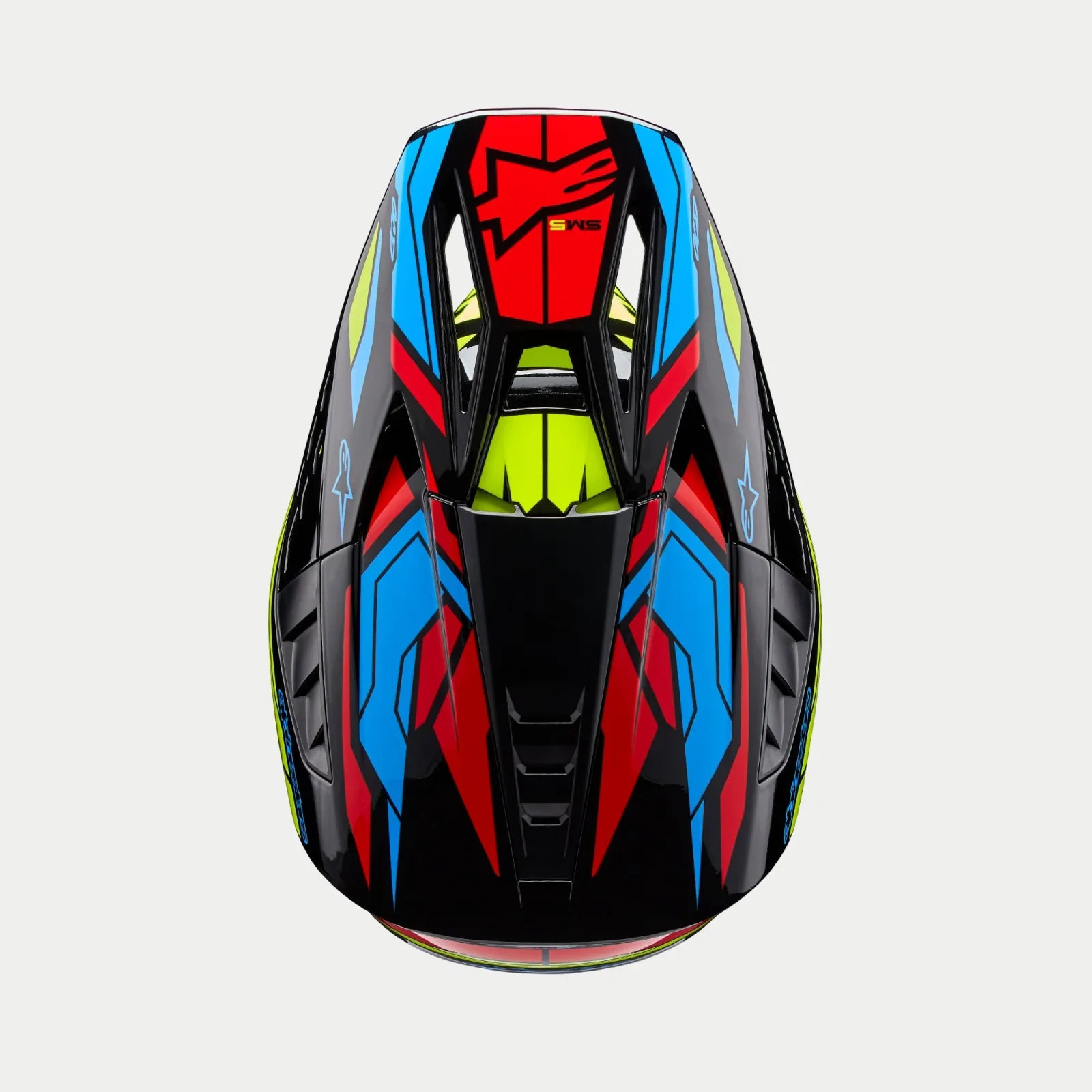 Каска Alpinestars SM5 Action 2 Black Yellow Fluo Bright Red