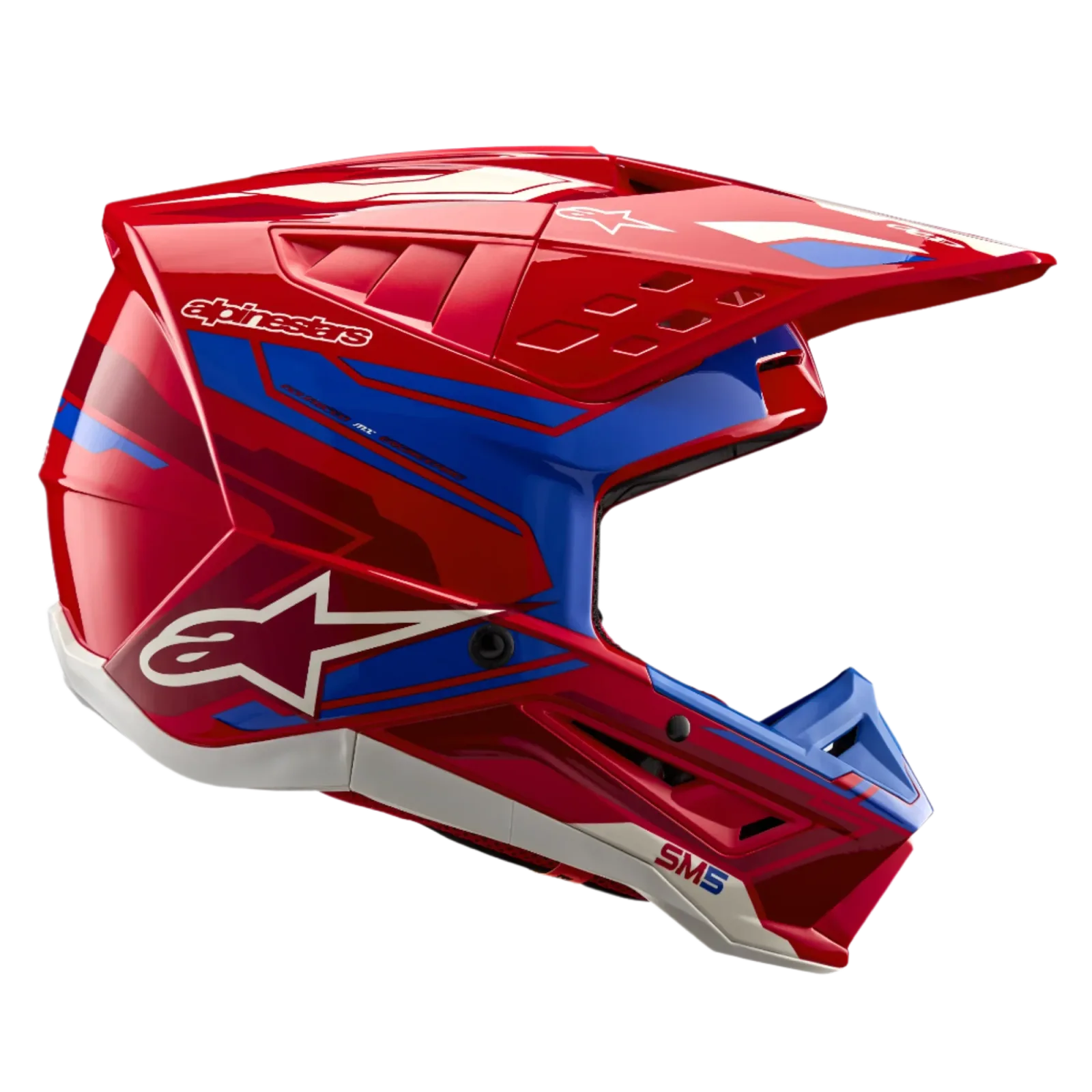 Каска Alpinestars SM5 Action 2 Bright Red Blue Glossy