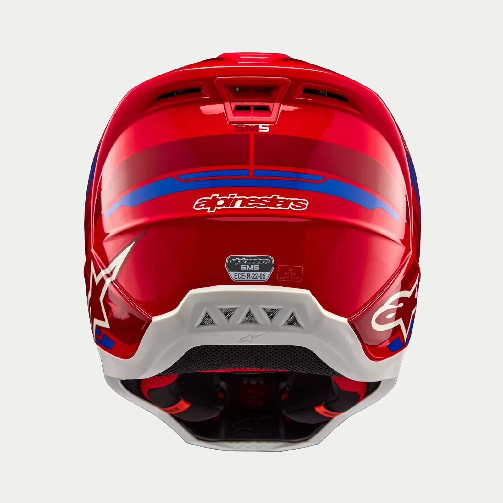 Каска Alpinestars SM5 Action 2 Bright Red Blue Glossy