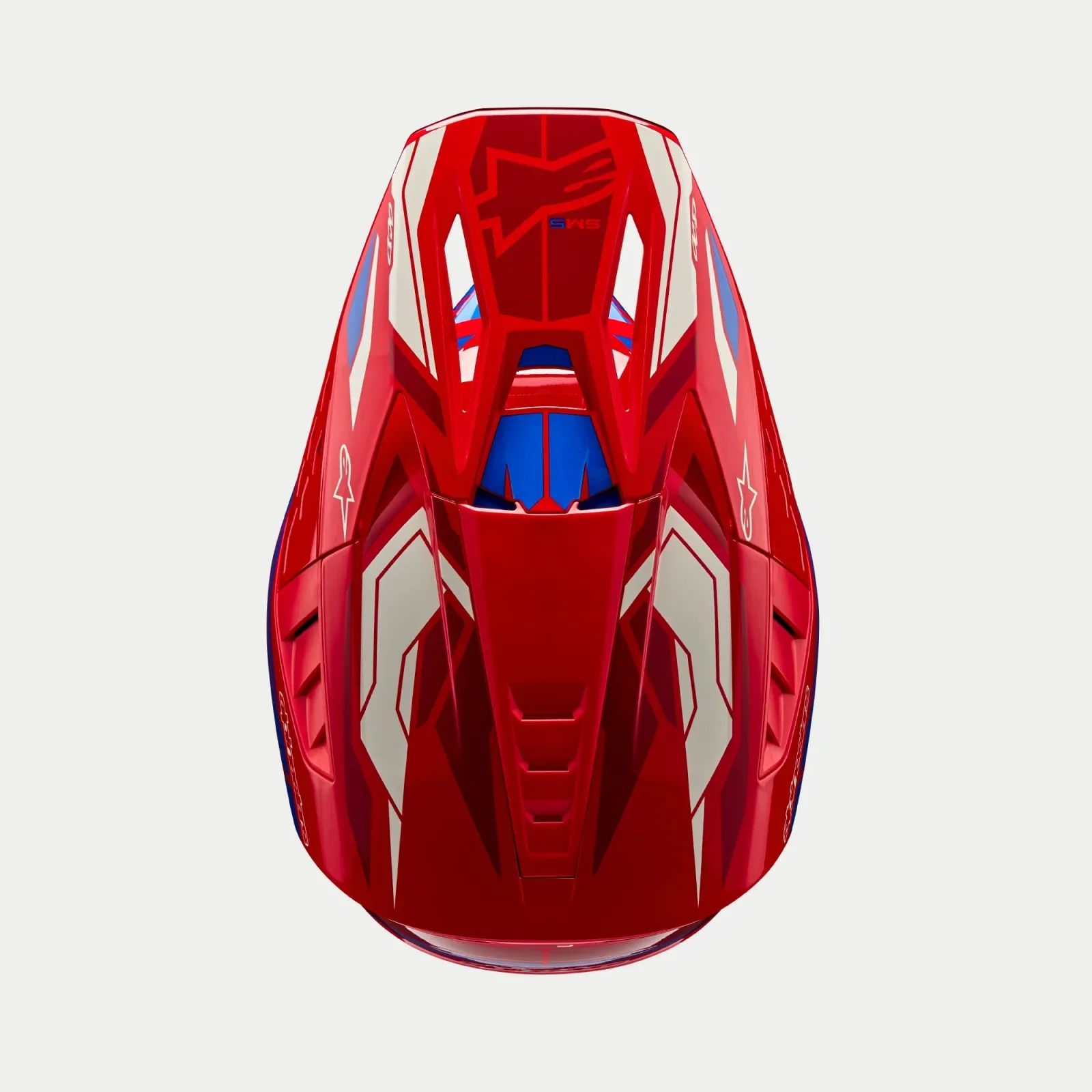 Каска Alpinestars SM5 Action 2 Bright Red Blue Glossy