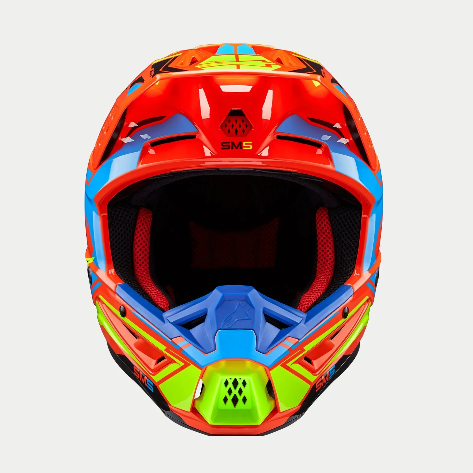 Каска Alpinestars SM5 Action 2 Orange Fluo Cyan Yellow Fluo