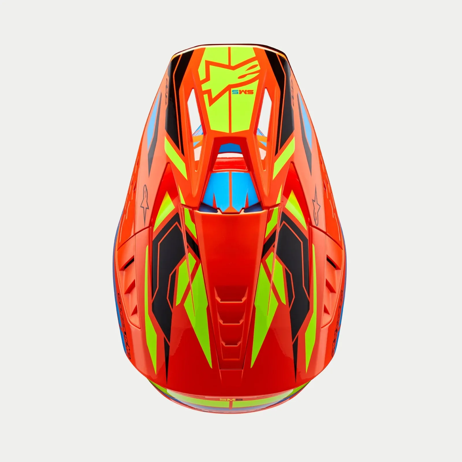 Каска Alpinestars SM5 Action 2 Orange Fluo Cyan Yellow Fluo