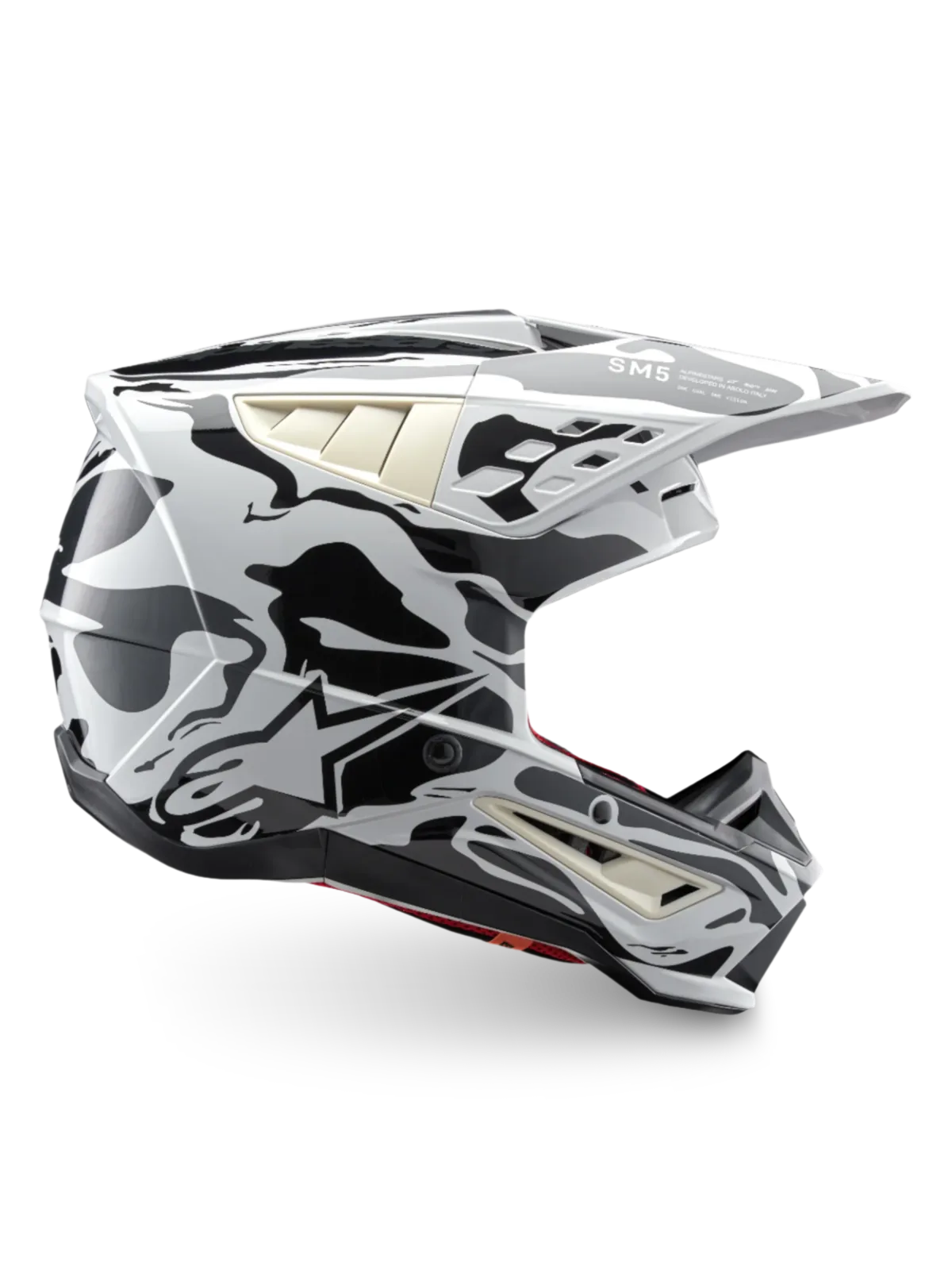 Каска Alpinestars SM5 Mineral Cool Gray Dark Gray Glossy