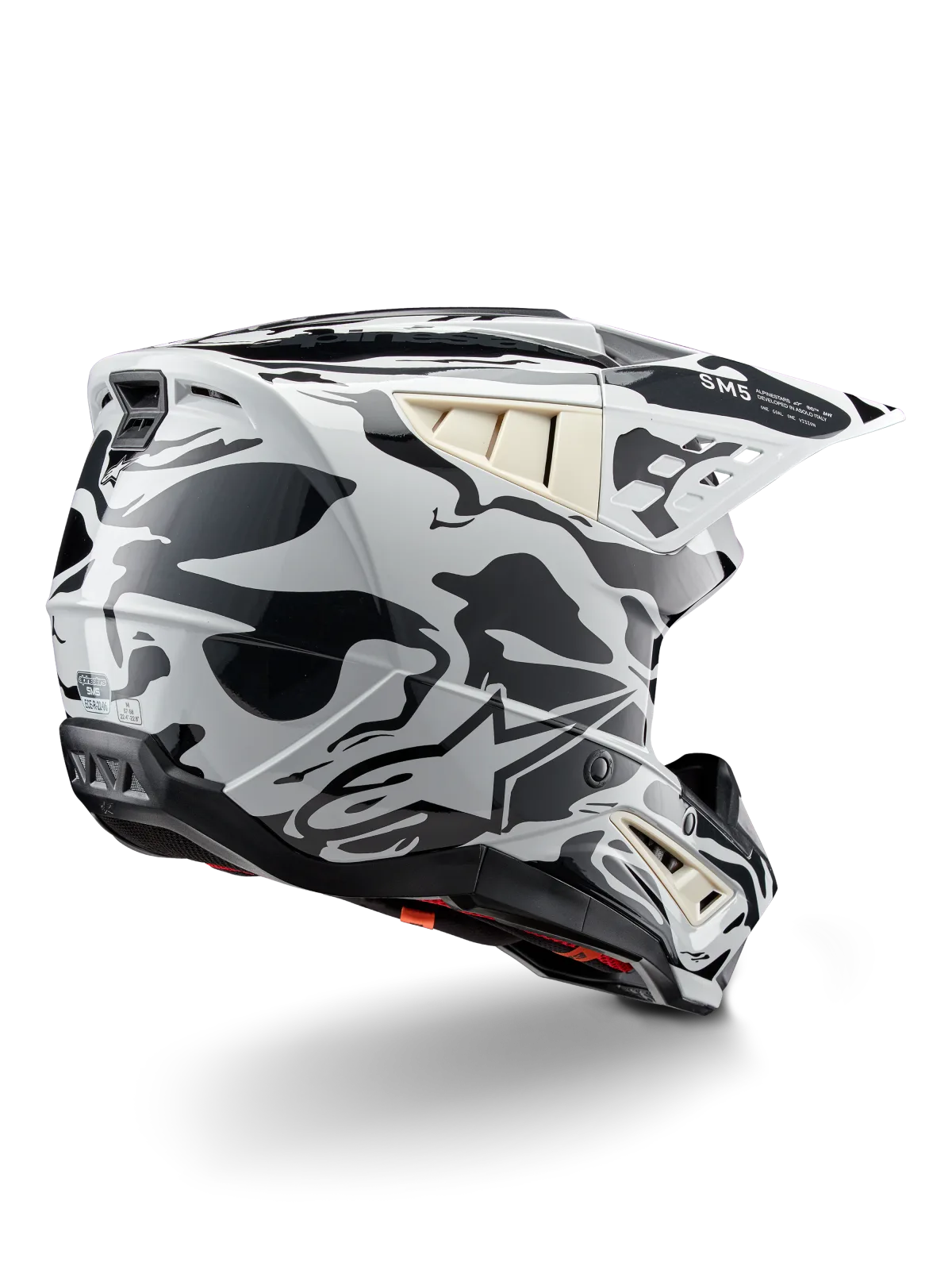Каска Alpinestars SM5 Mineral Cool Gray Dark Gray Glossy