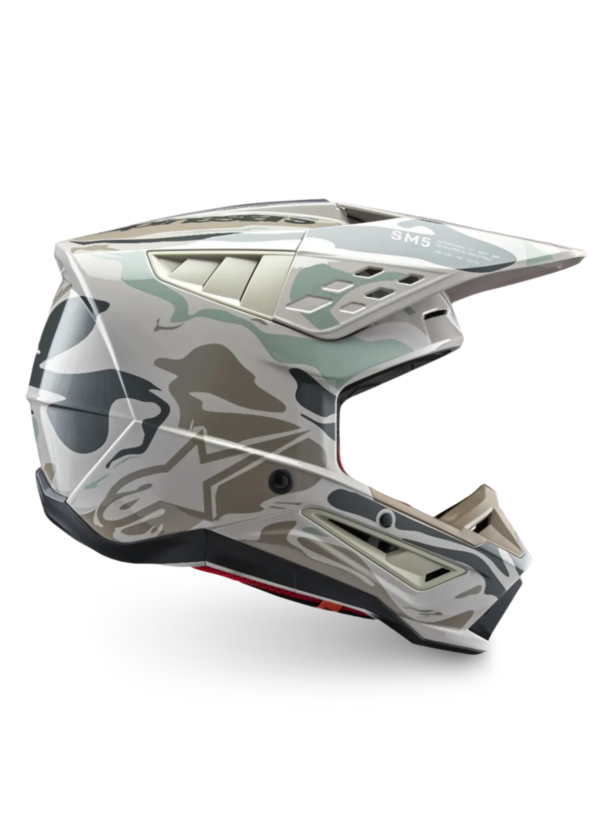 Каска Alpinestars SM5 Mineral Warm Gray Celadon Green Glossy