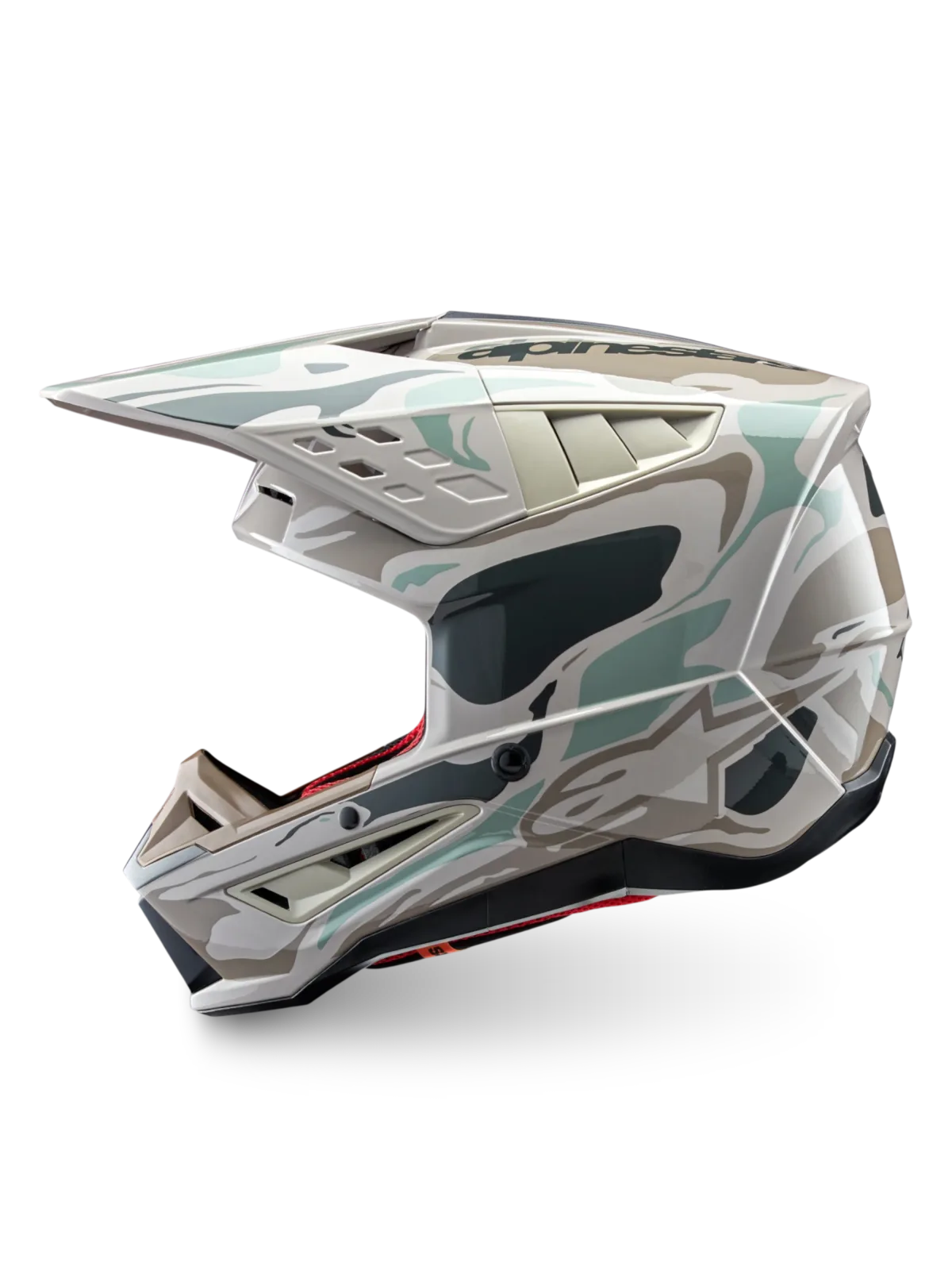 Каска Alpinestars SM5 Mineral Warm Gray Celadon Green Glossy