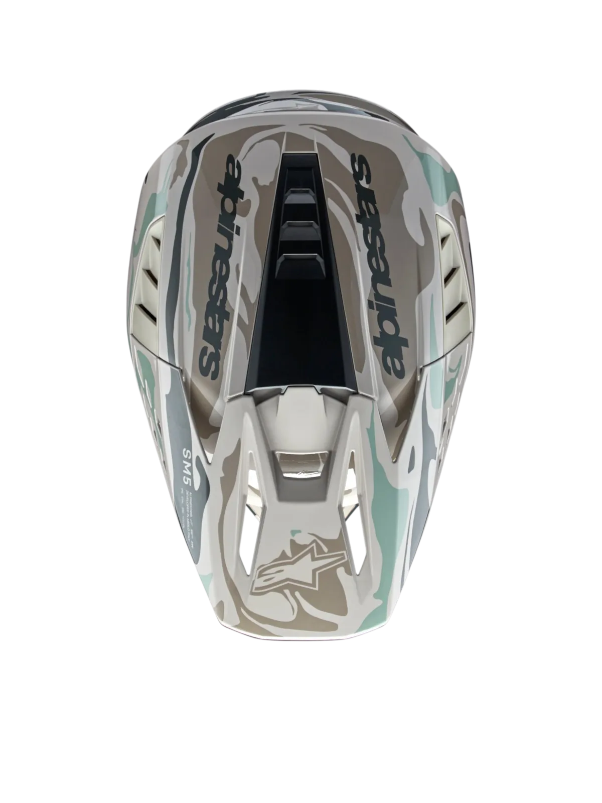 Каска Alpinestars SM5 Mineral Warm Gray Celadon Green Glossy