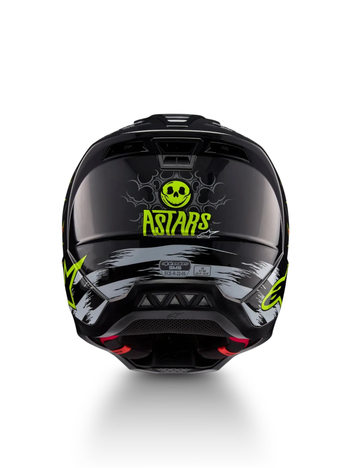 Каска Alpinestars SM5 Rash Dark Gray Bright Red Glossy