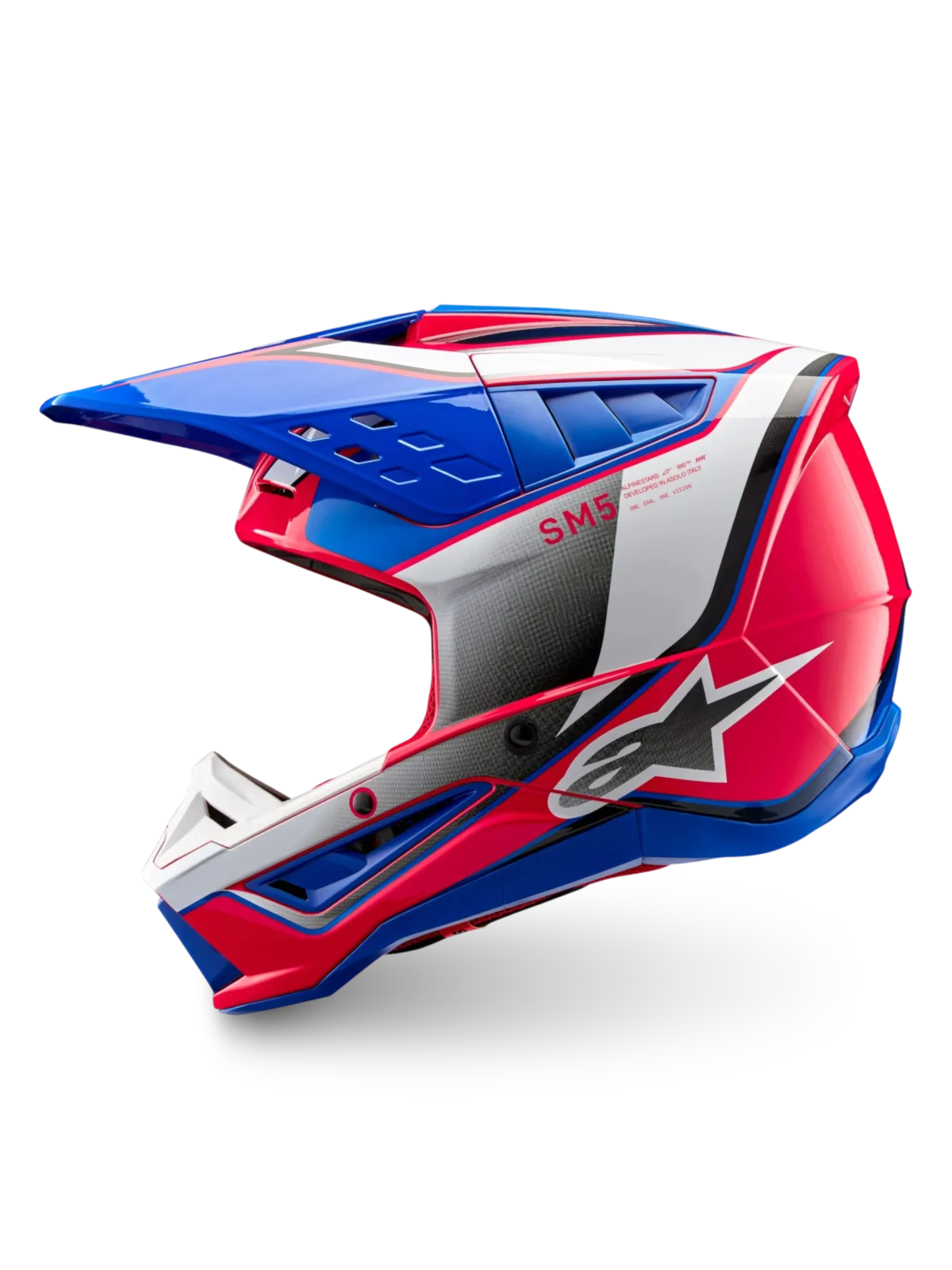 Каска Alpinestars SM5 Sail White Diva Pink Enamel Blue