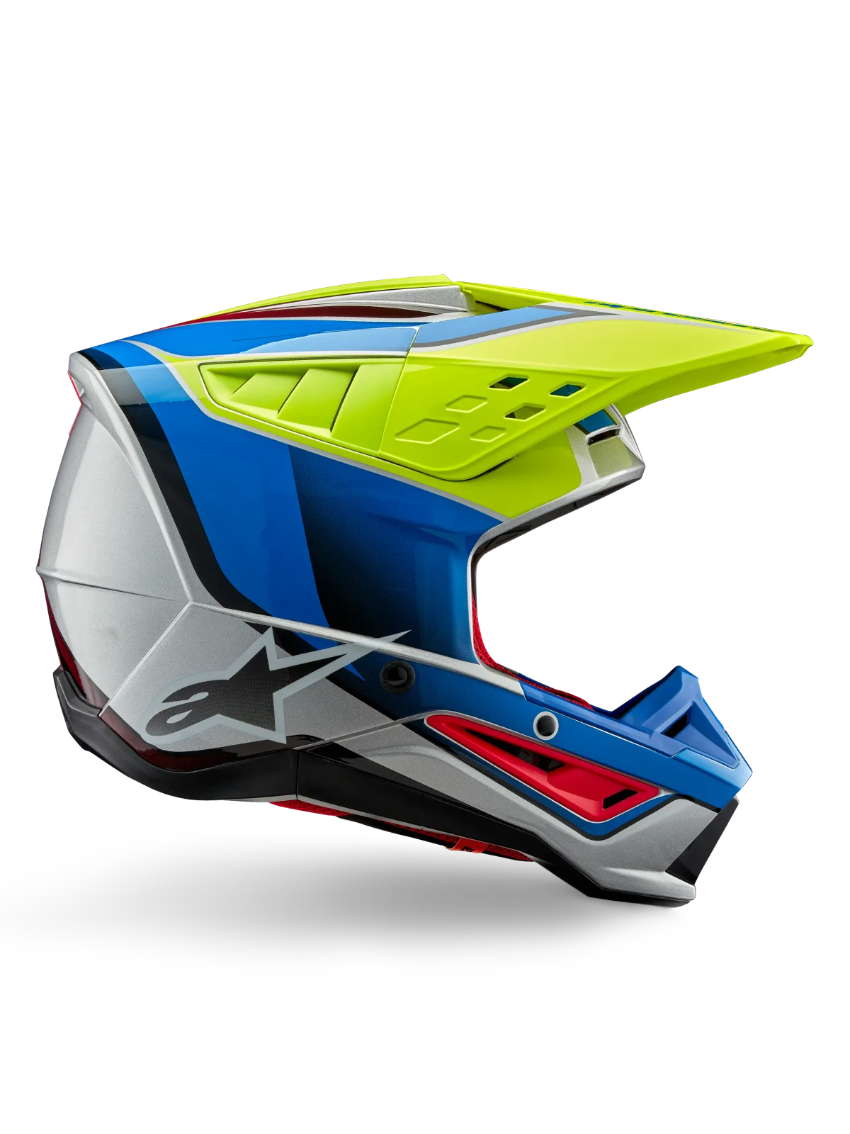 Каска Alpinestars SM5 Sail Yellow Fluo Enamel Blue Silver