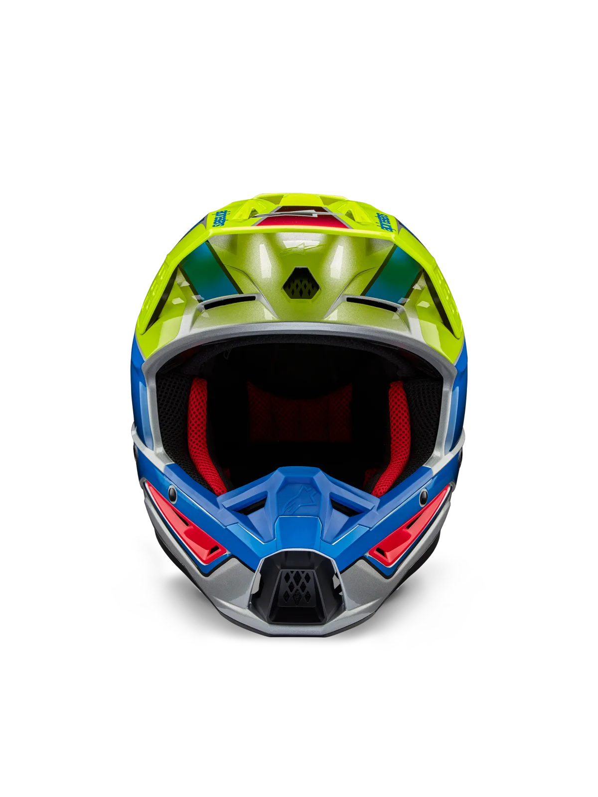 Каска Alpinestars SM5 Sail Yellow Fluo Enamel Blue Silver