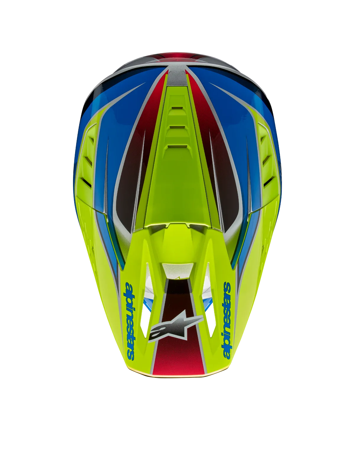 Каска Alpinestars SM5 Sail Yellow Fluo Enamel Blue Silver