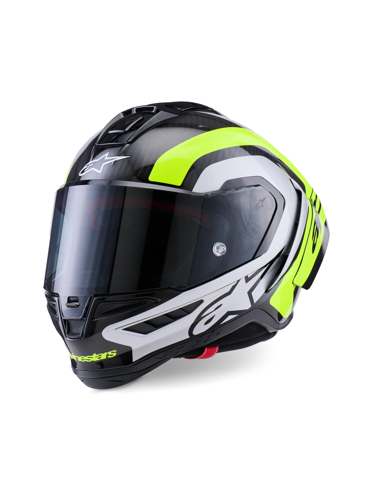 Каска Alpinestars Supertech R10 Arius Blk Silver Yellow Fluo Glossy