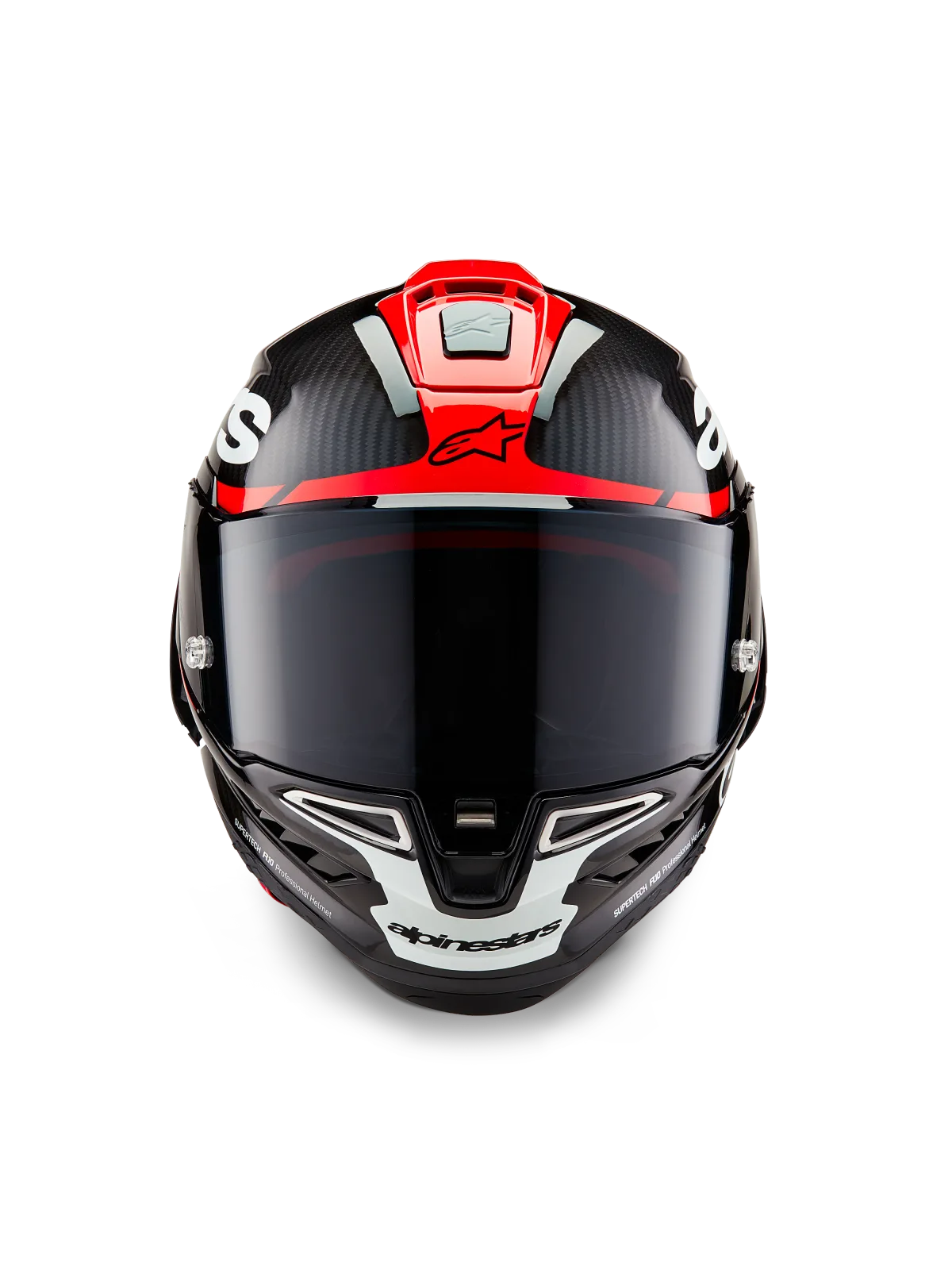 Каска Alpinestars Supertech R10 Element Black Carb Bright Red White Gl