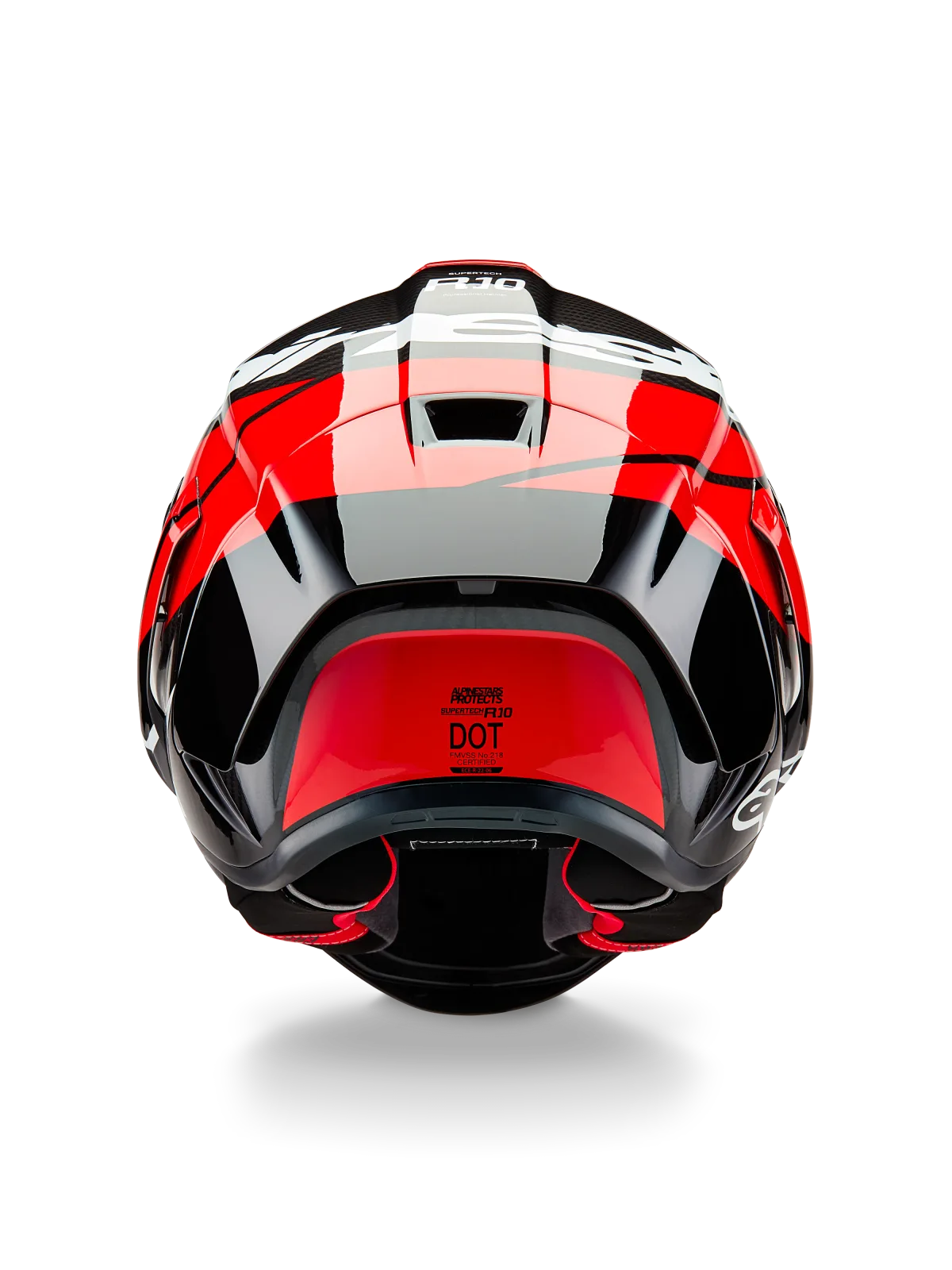Каска Alpinestars Supertech R10 Element Black Carb Bright Red White Gl