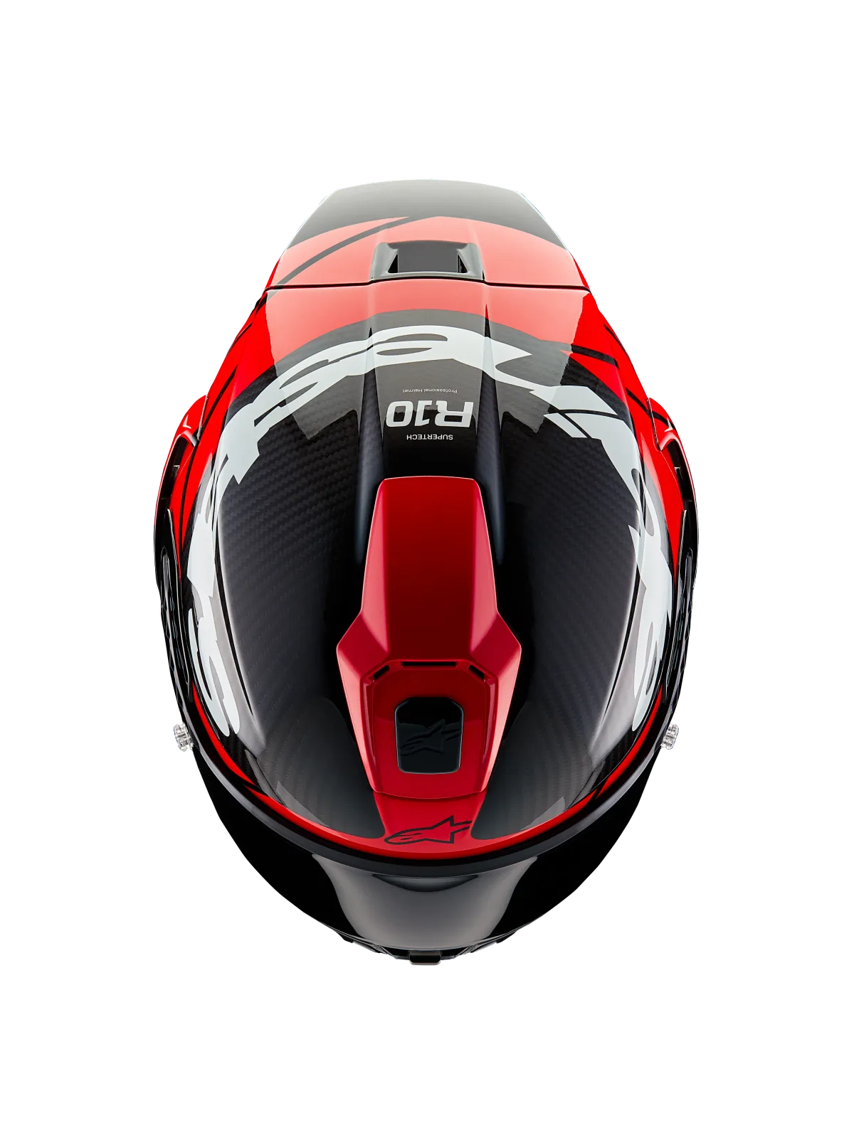 Каска Alpinestars Supertech R10 Element Black Carb Bright Red White Gl