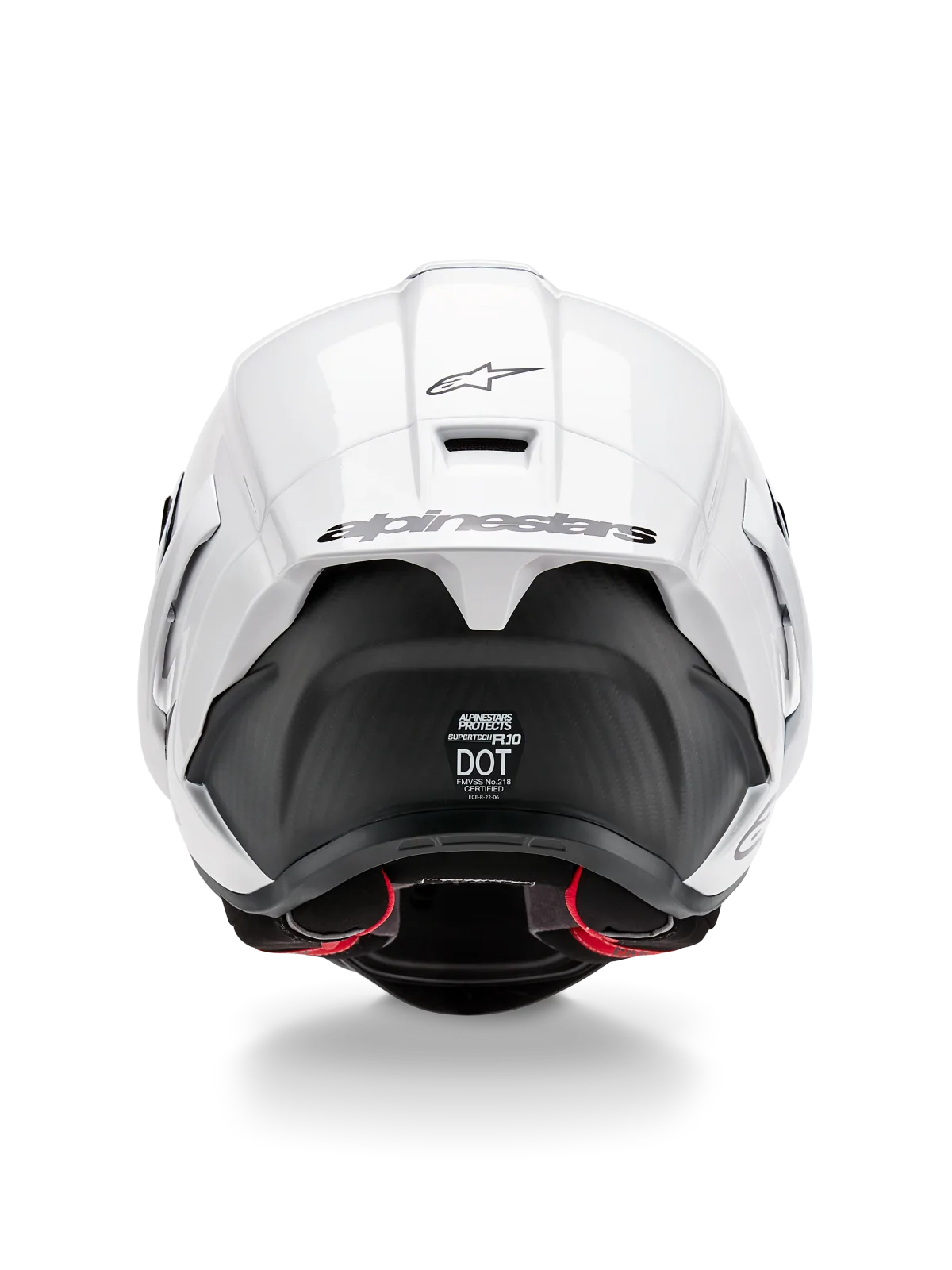 Каска Alpinestars Supertech R10 Solid White Glossy Black Matt