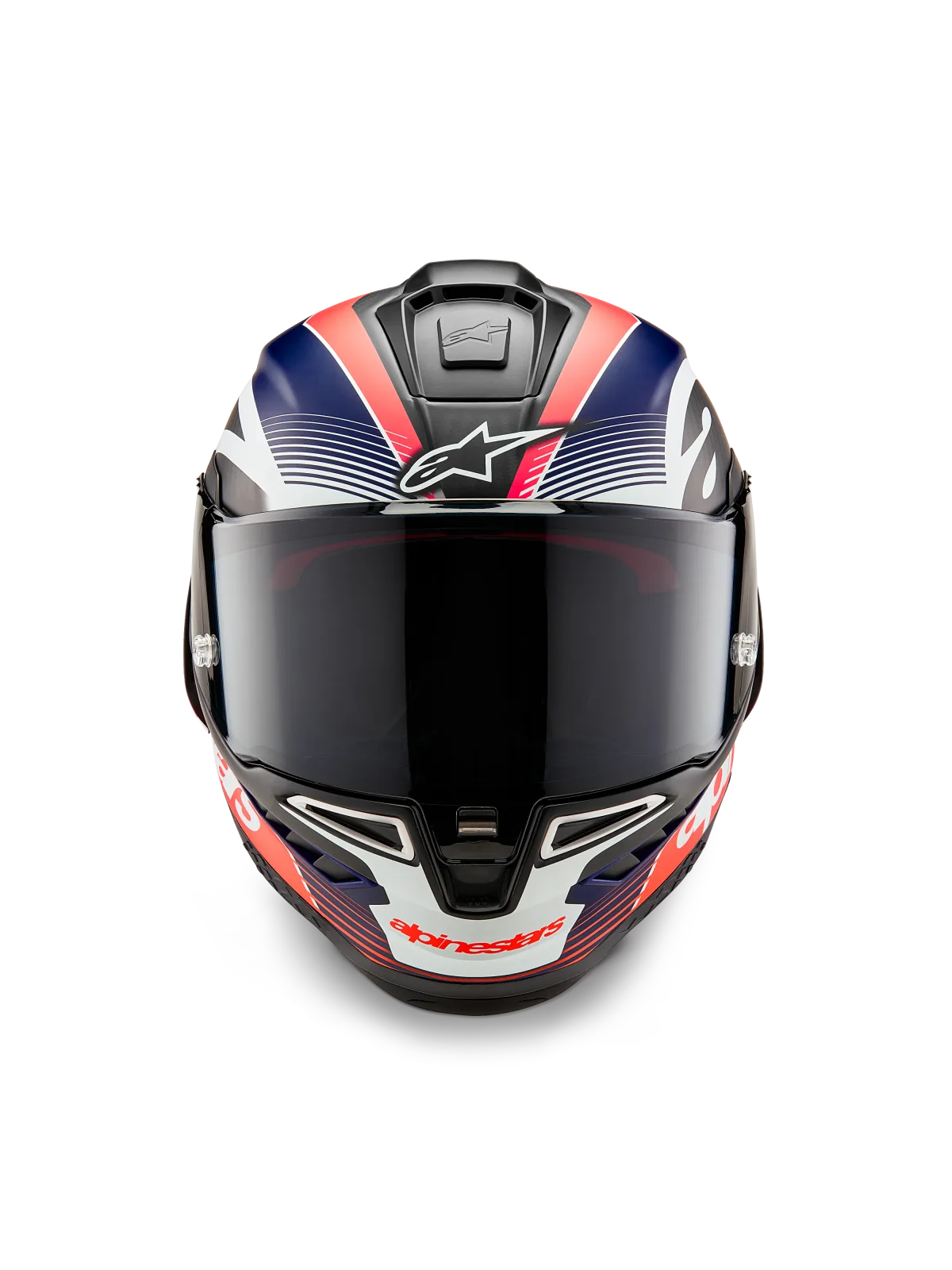 Каска Alpinestars Supertech R10 Team Black Carb Red Fluo D Blu Matt