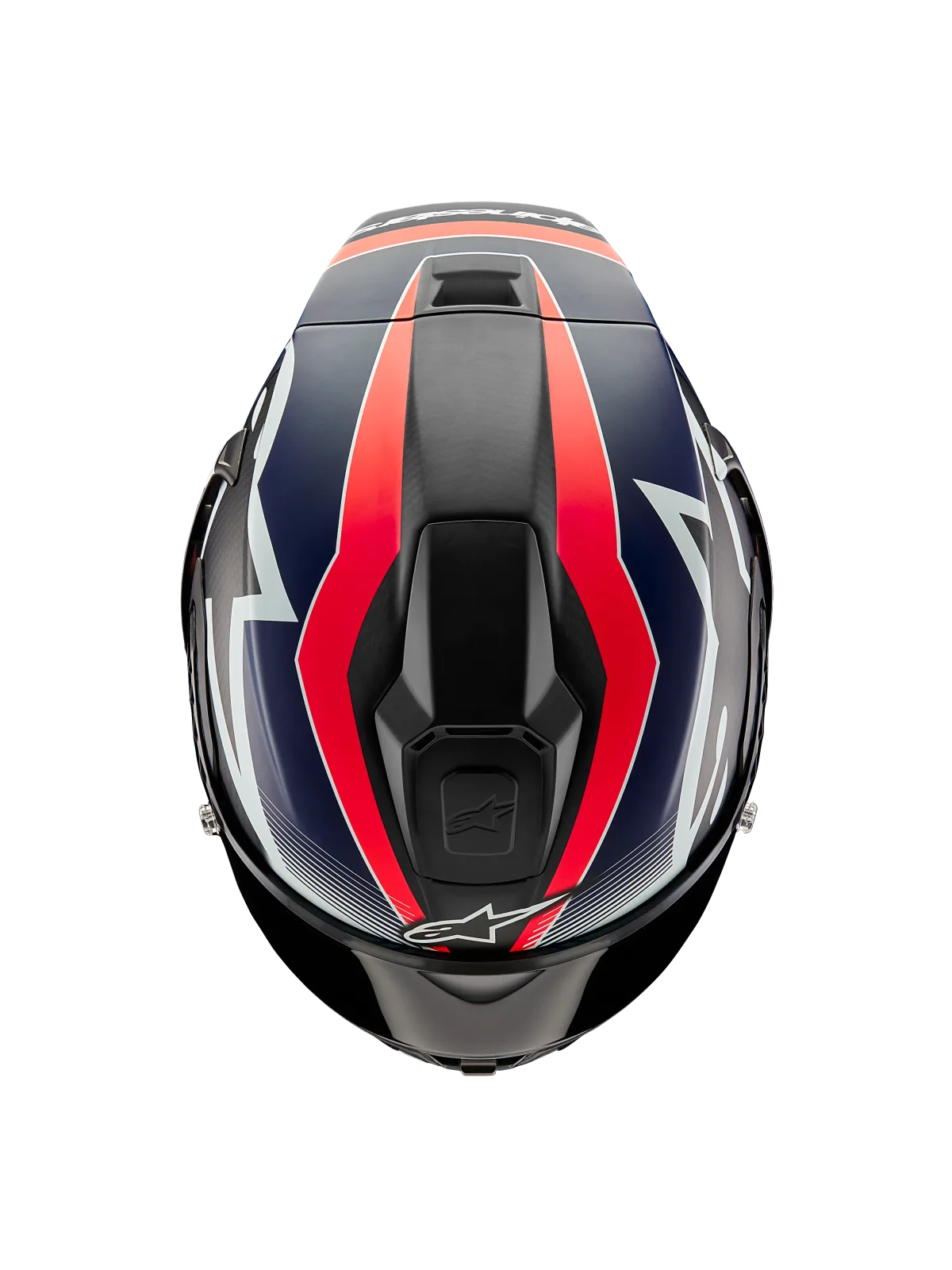 Каска Alpinestars Supertech R10 Team Black Carb Red Fluo D Blu Matt
