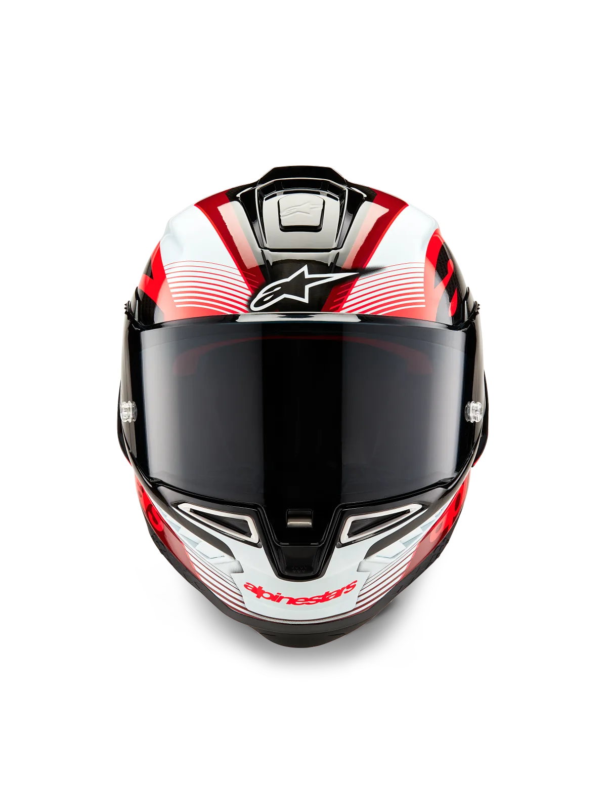Каска Alpinestars Supertech R10 Team Black Carb Red White Glossy