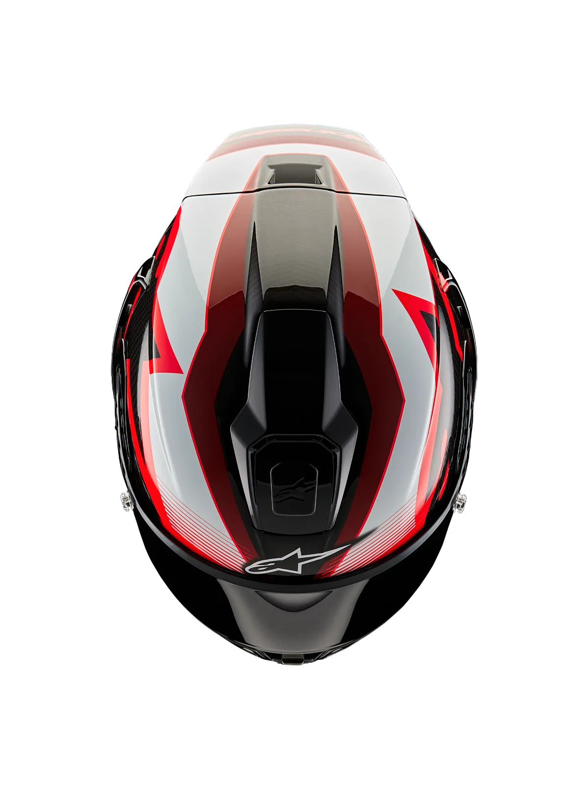 Каска Alpinestars Supertech R10 Team Black Carb Red White Glossy