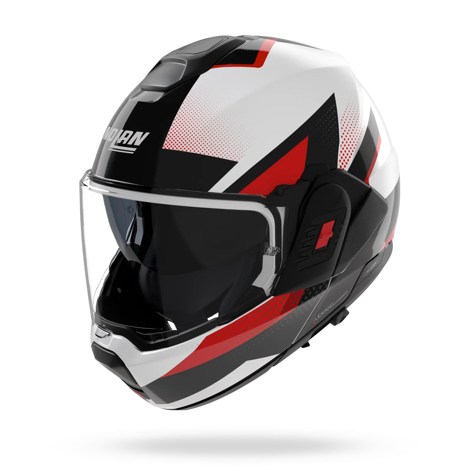 Каска Nolan N120-1 Ciclone 363 Metal White Black Red