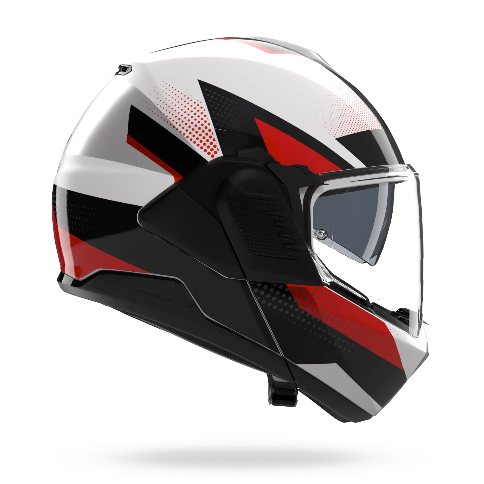 Каска Nolan N120-1 Ciclone 363 Metal White Black Red