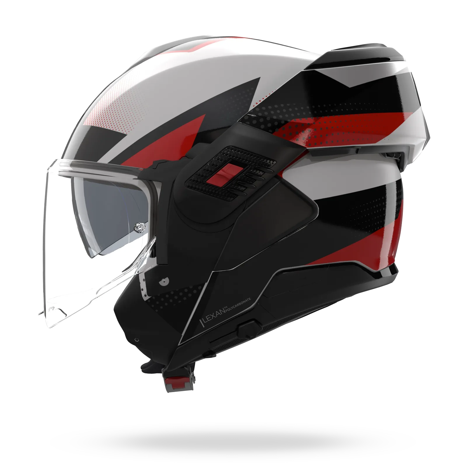 Каска Nolan N120-1 Ciclone 363 Metal White Black Red