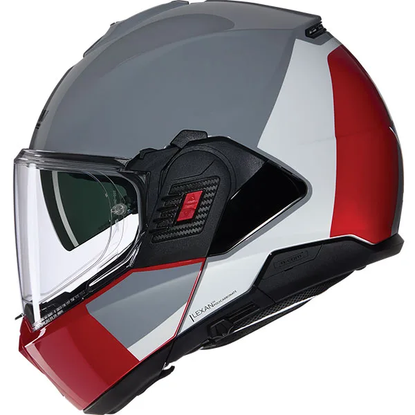 Каска Nolan N120-1 Grafo 349 Gray White Red