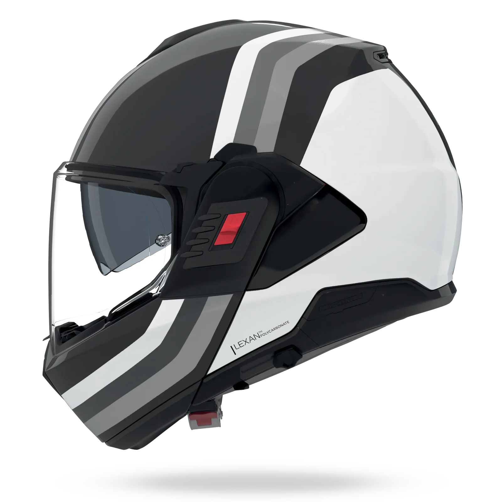 Каска Nolan N120-1 Lineo 348 Black White Silver