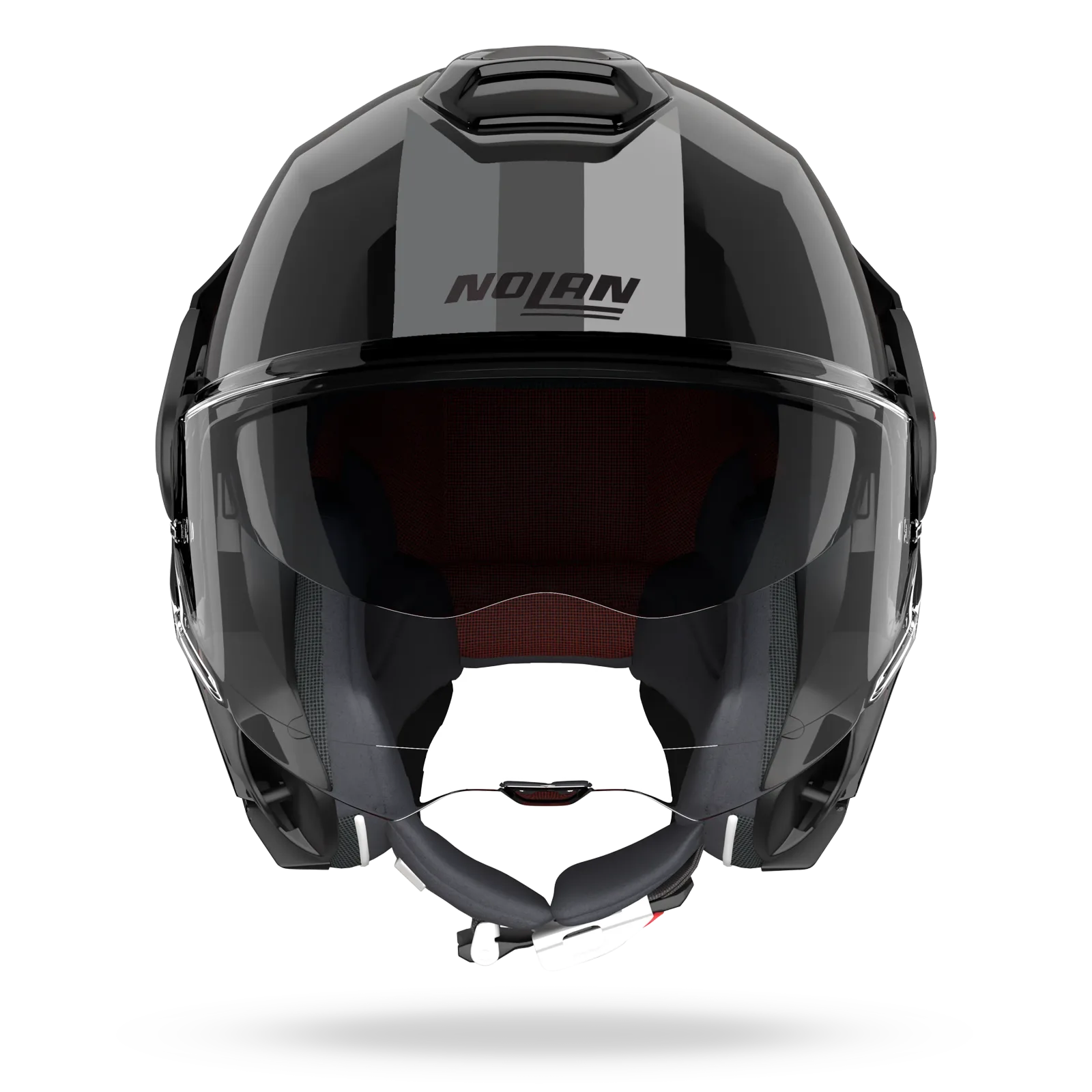 Каска Nolan N120-1 Lineo 348 Black White Silver