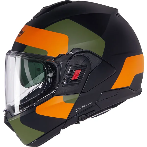 Каска Nolan N120-1 Omocromo 345 Black Orange Green